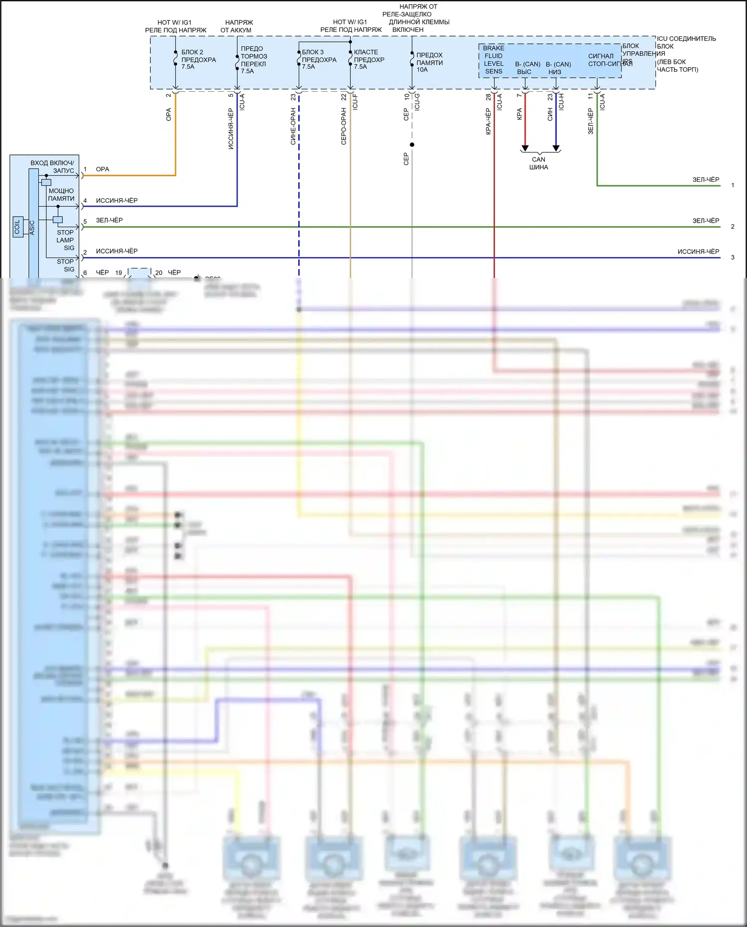 Carnival Kia IV рестайлинг (2023-2024): Антиблокировочная система abs электросхема (1 из 3) 