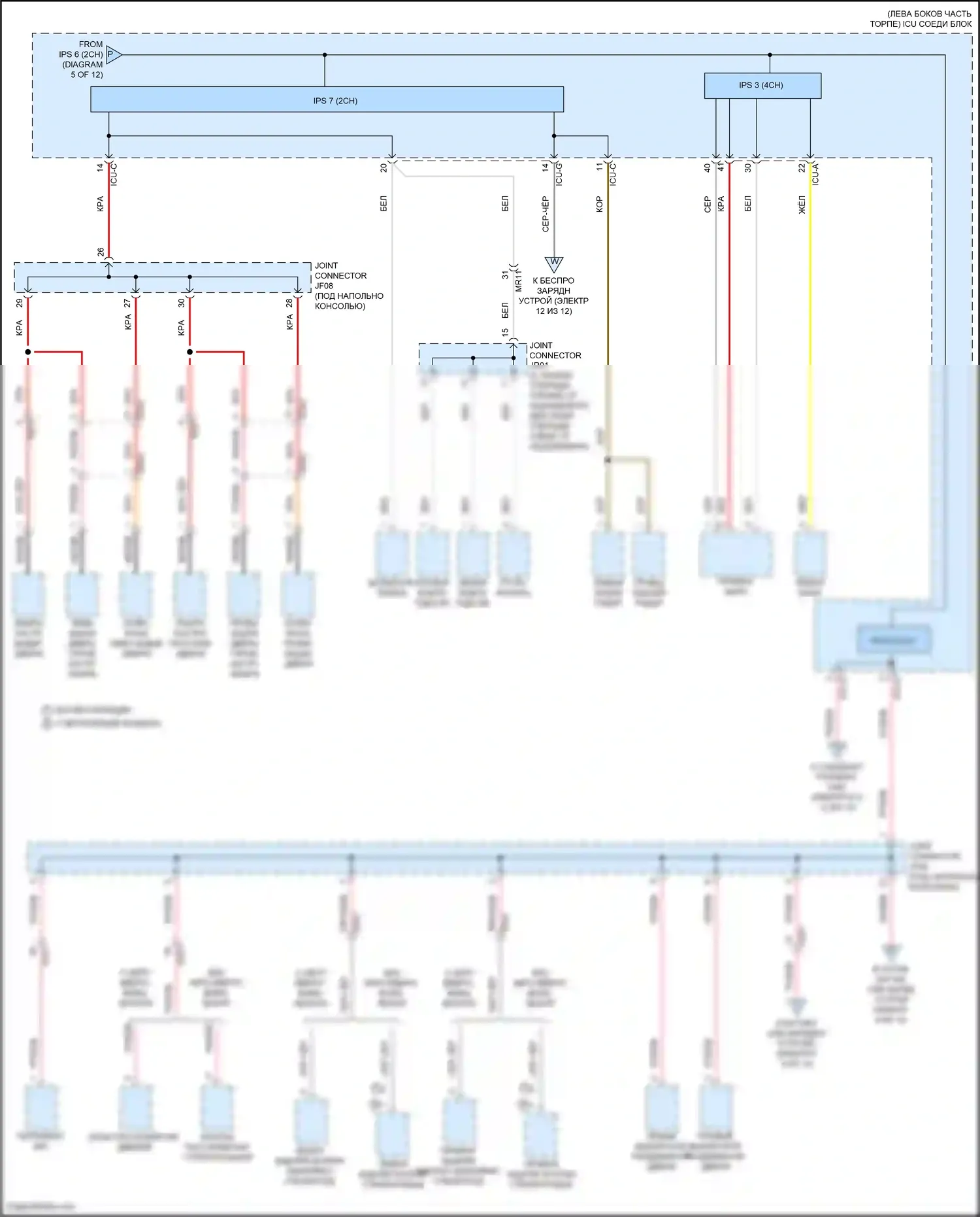 Carnival Kia IV рестайлинг (2023-2024): Электросхема блока предохранителей реле (11 из 12) 