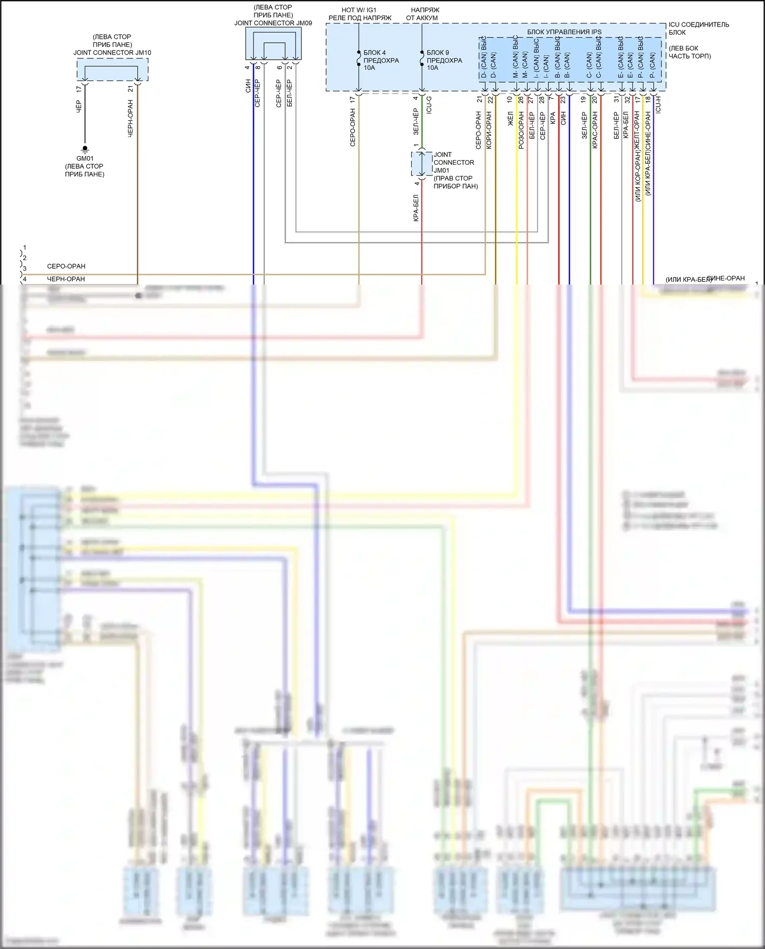 Carnival Kia IV рестайлинг (2023-2024): Can шина электросхема (1 из 4) 