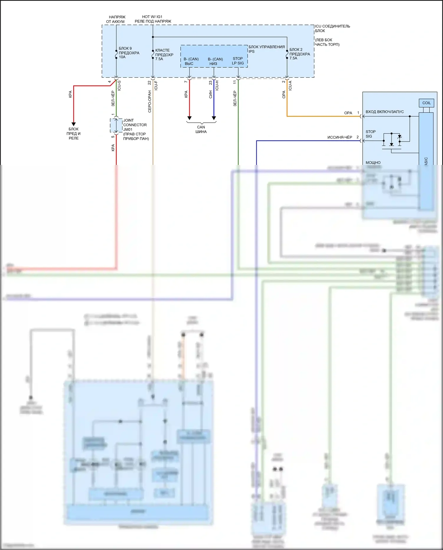 Carnival Kia IV рестайлинг (2023-2024): Электросхема фар и фонарей (5 из 5) 