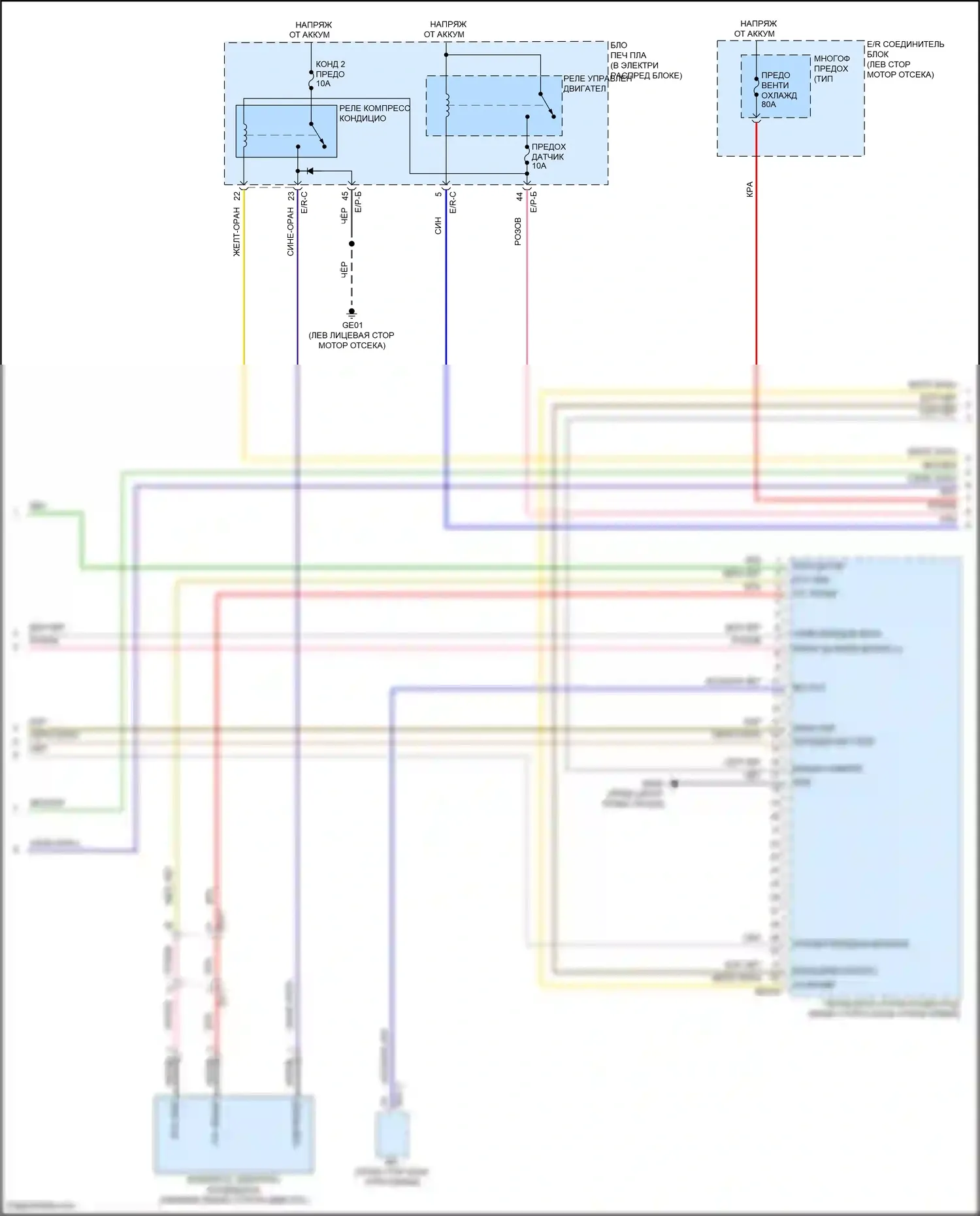 Carnival Kia IV рестайлинг (2023-2024): Электросхема климат контроля (4 из 5) 