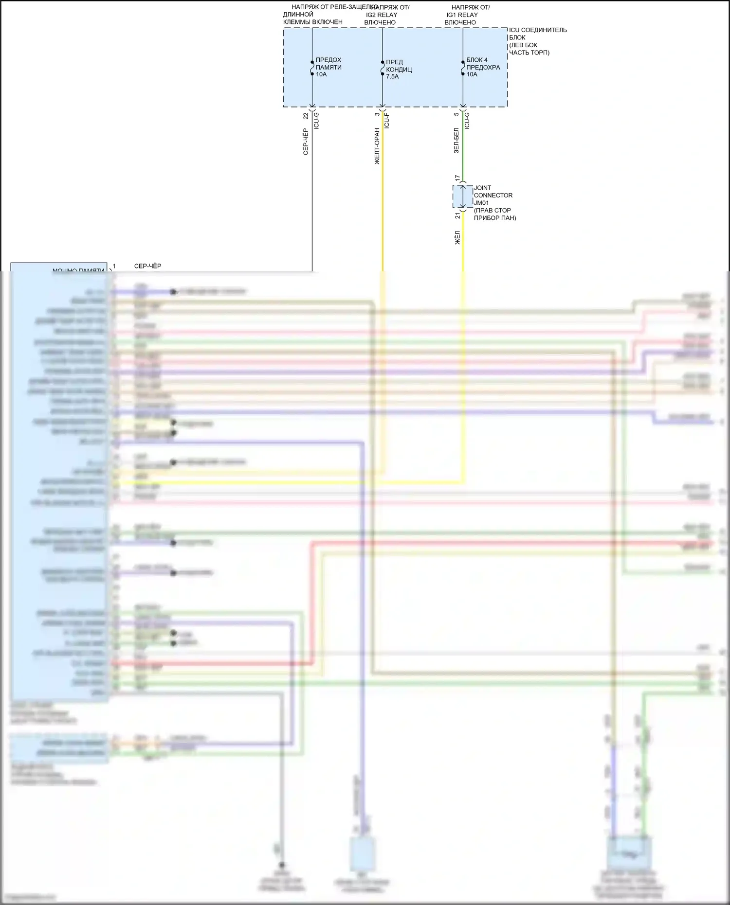 Carnival Kia IV рестайлинг (2023-2024): Электросхема ручного кондиционера (1 из 4) 