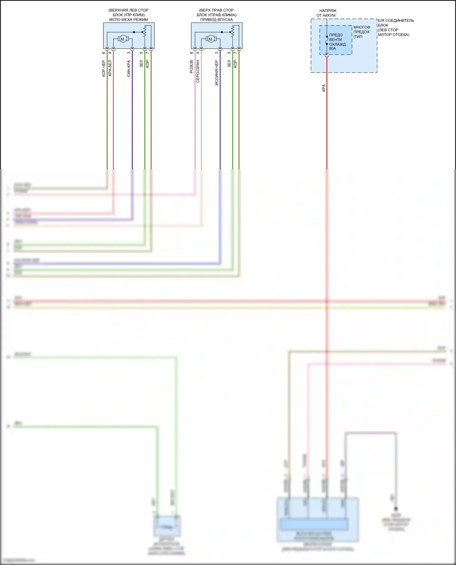 Carnival Kia IV рестайлинг (2023-2024): Электросхема ручного кондиционера (3 из 4) 