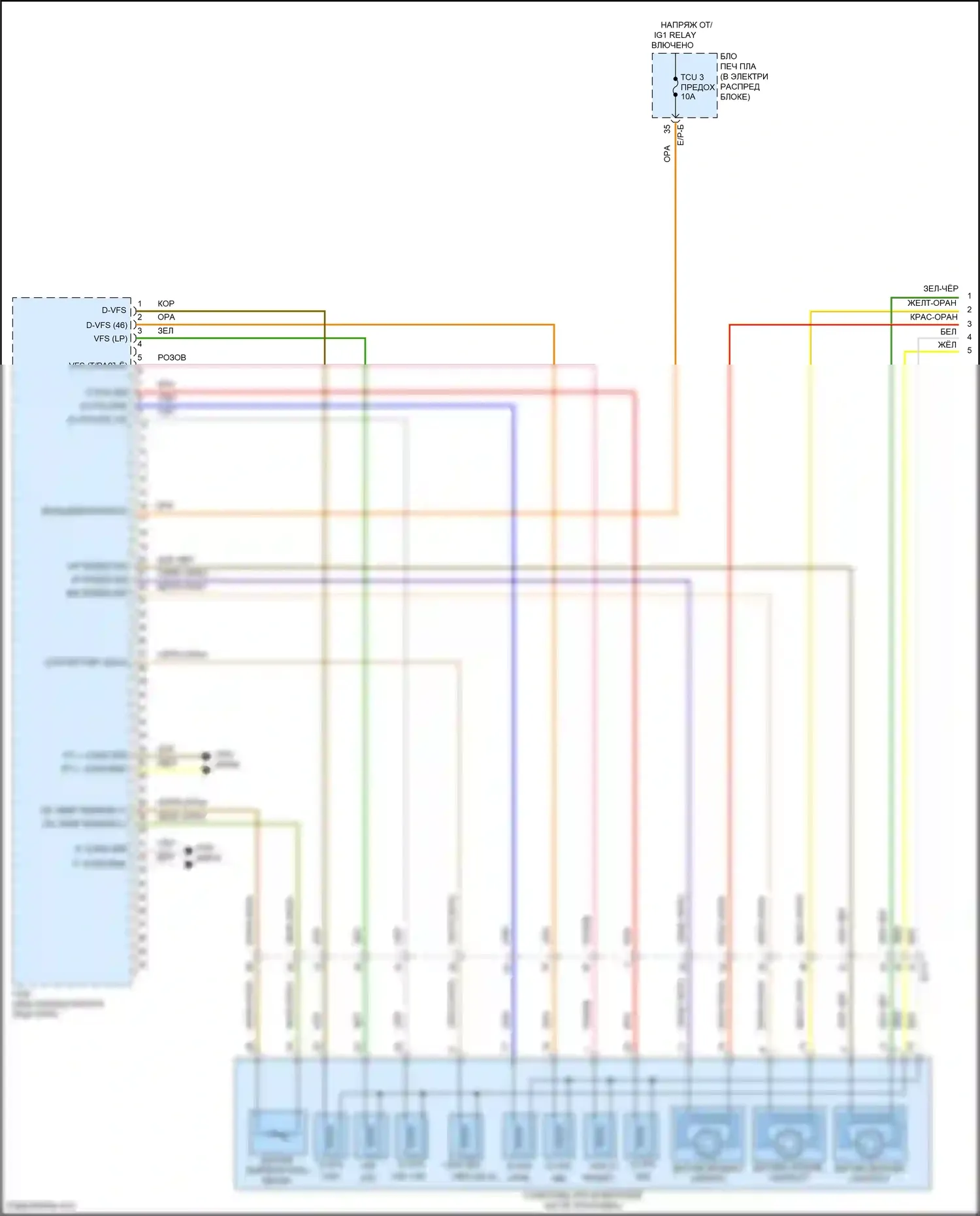 Carnival Kia IV рестайлинг (2023-2024): Электросхема коробки передач, с sbw (1 из 4) 