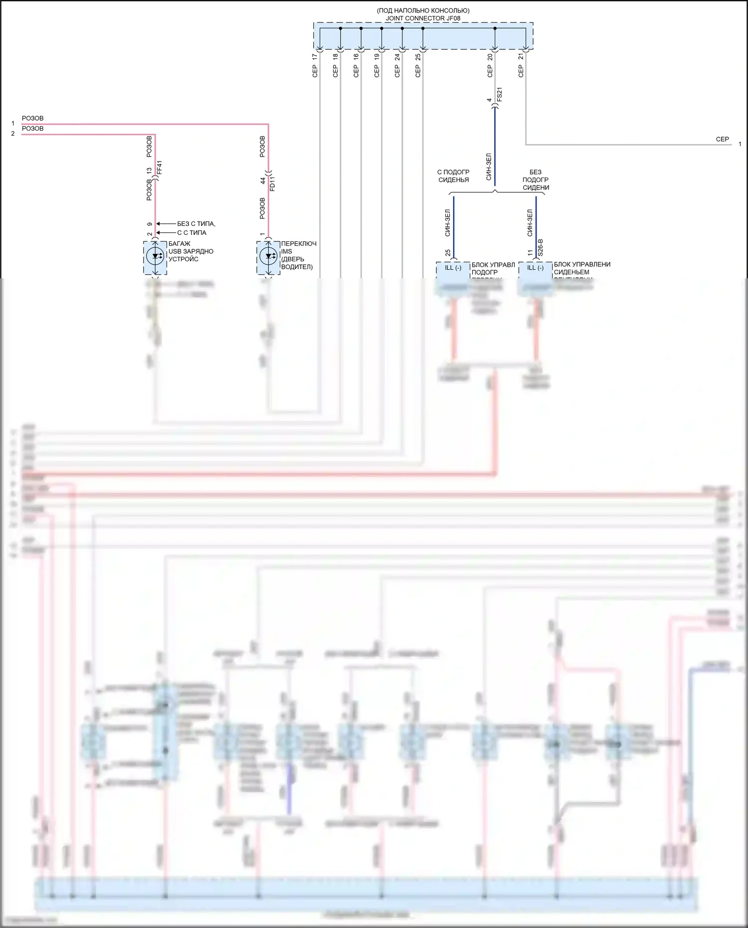 Carnival Kia IV рестайлинг (2023-2024): Электросхема подсветки приборной панели (3 из 4) 