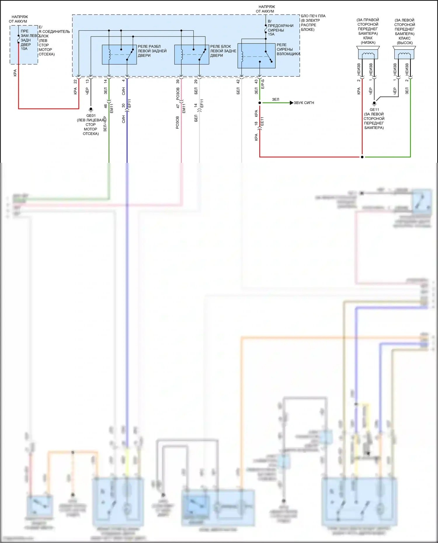 Carnival Kia IV рестайлинг (2023-2024): Электросхема защиты от взлома (2 из 3) 