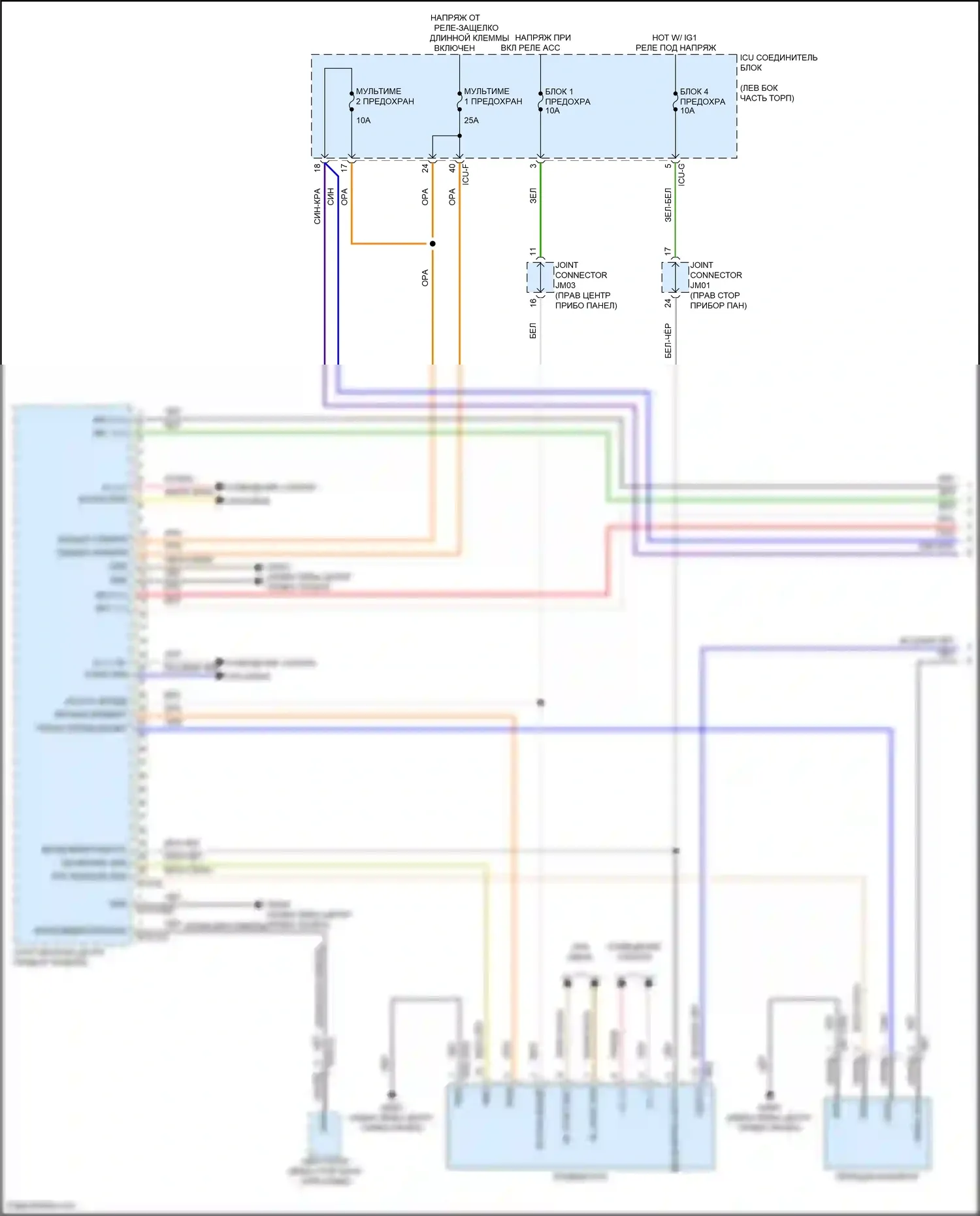 Carnival Kia IV рестайлинг (2023-2024): Электросхема навигации, без усилителя (1 из 4) 