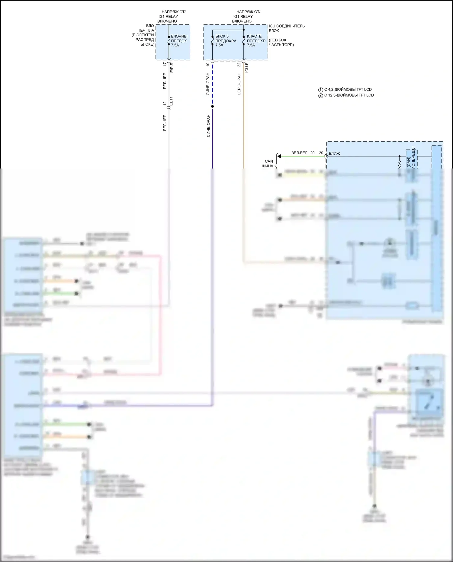 Carnival Kia IV рестайлинг (2023-2024): Электросхема сигнализации о выезде с полосы движения 