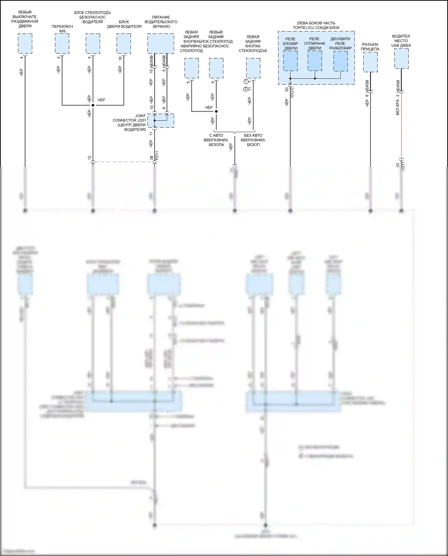 Carnival Kia IV рестайлинг (2023-2024): Электросхема разводки массы (5 из 10) 