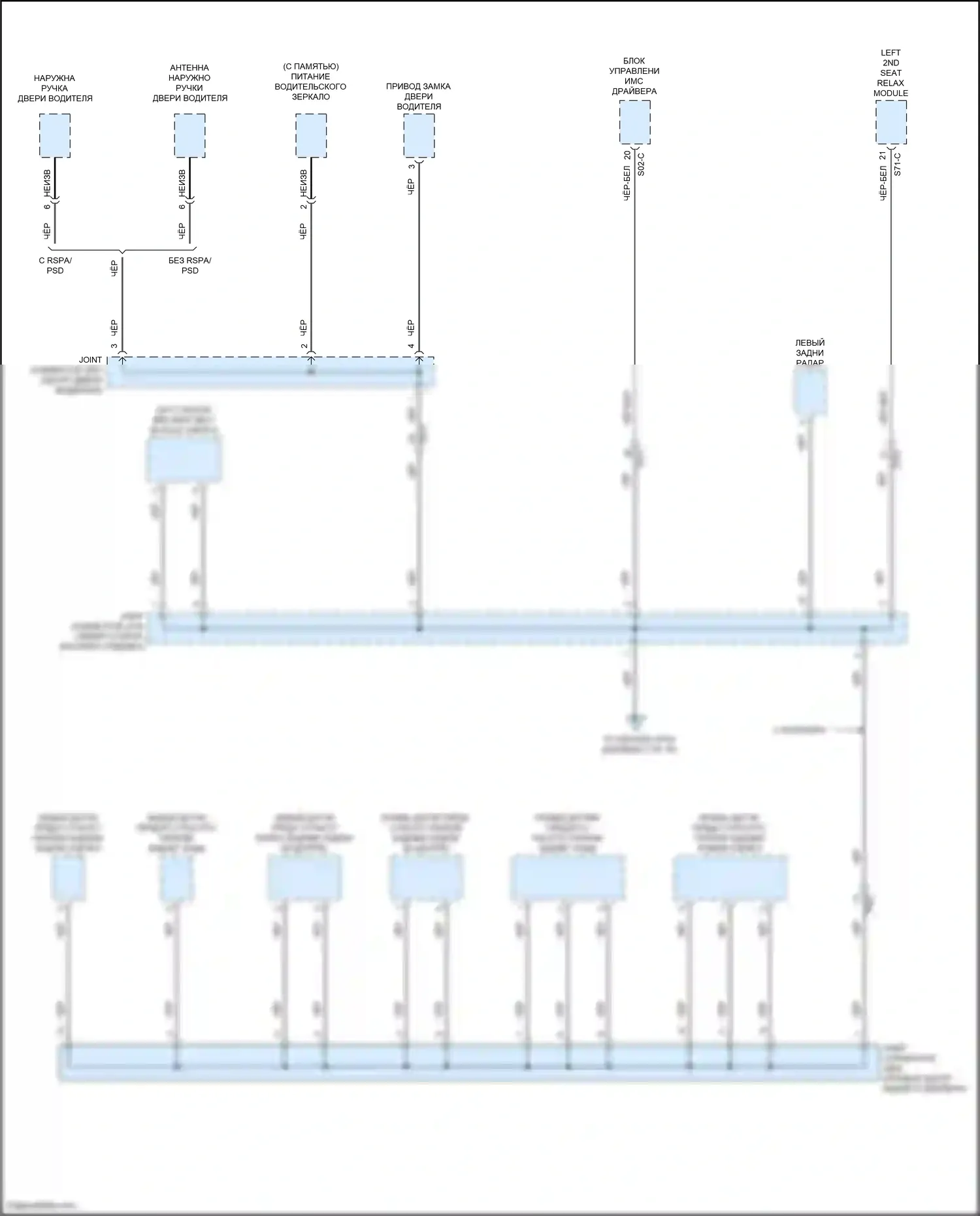 Carnival Kia IV рестайлинг (2023-2024): Электросхема разводки массы (8 из 10) 