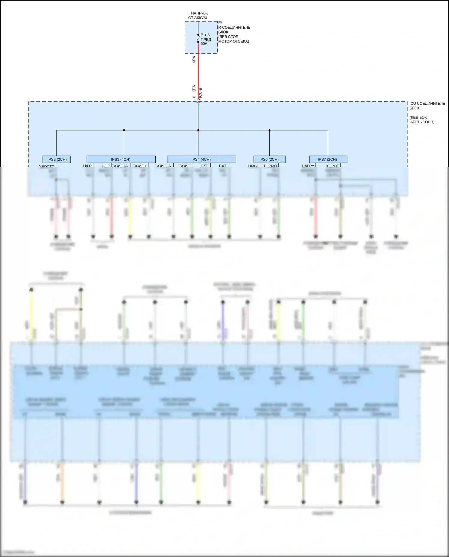 Carnival Kia IV (2020-2024): Электросхема блока управления ips (2 из 3) 