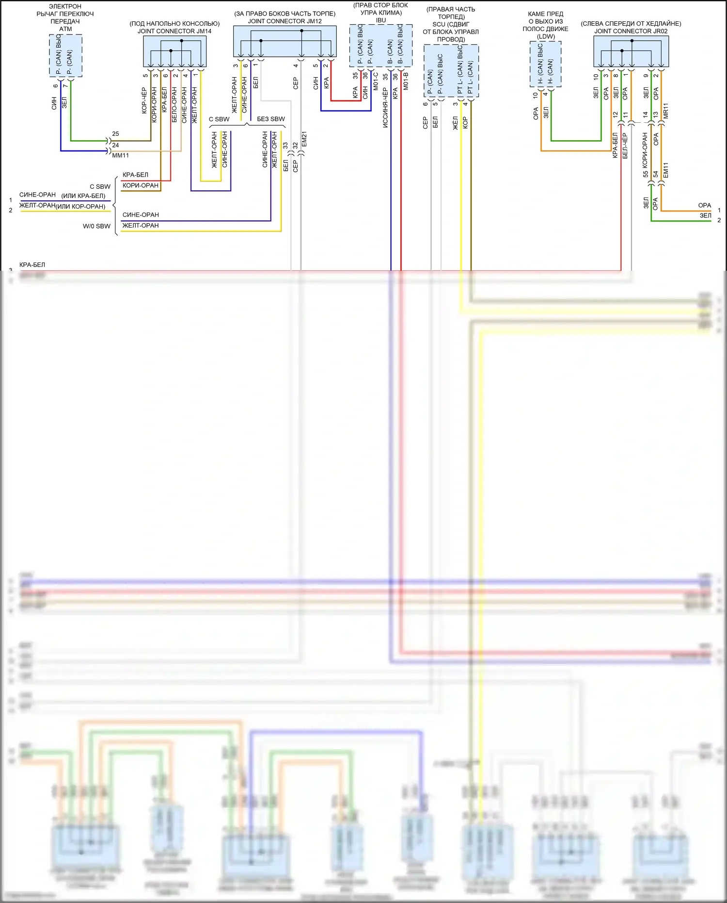 Carnival Kia IV (2020-2024): Can шина электросхема (2 из 4) 