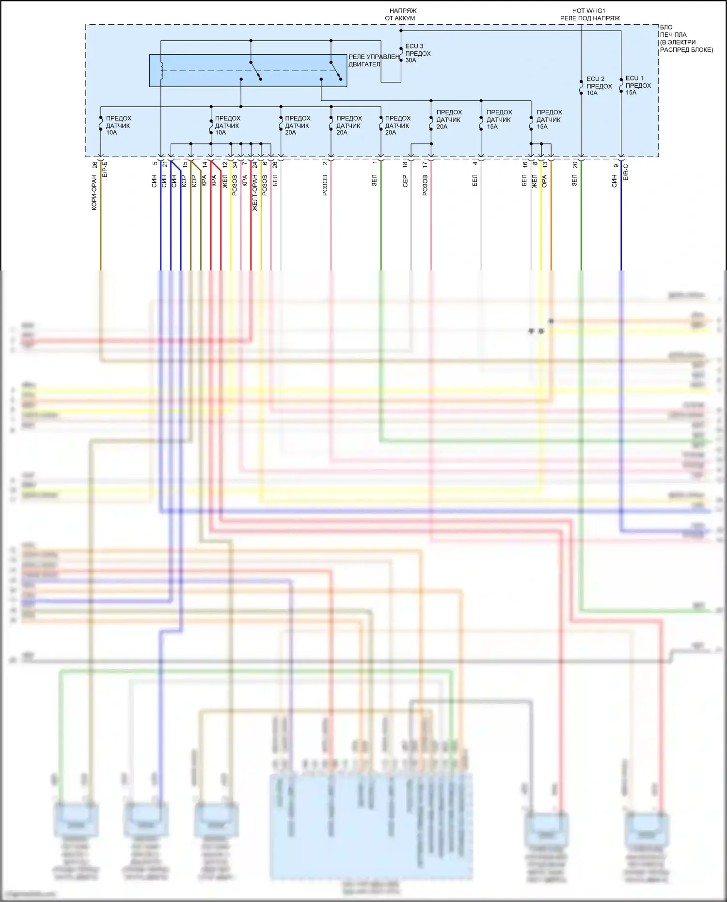 Carnival Kia IV (2020-2024): Электросхема двигателя 3.5l (4 из 8) 