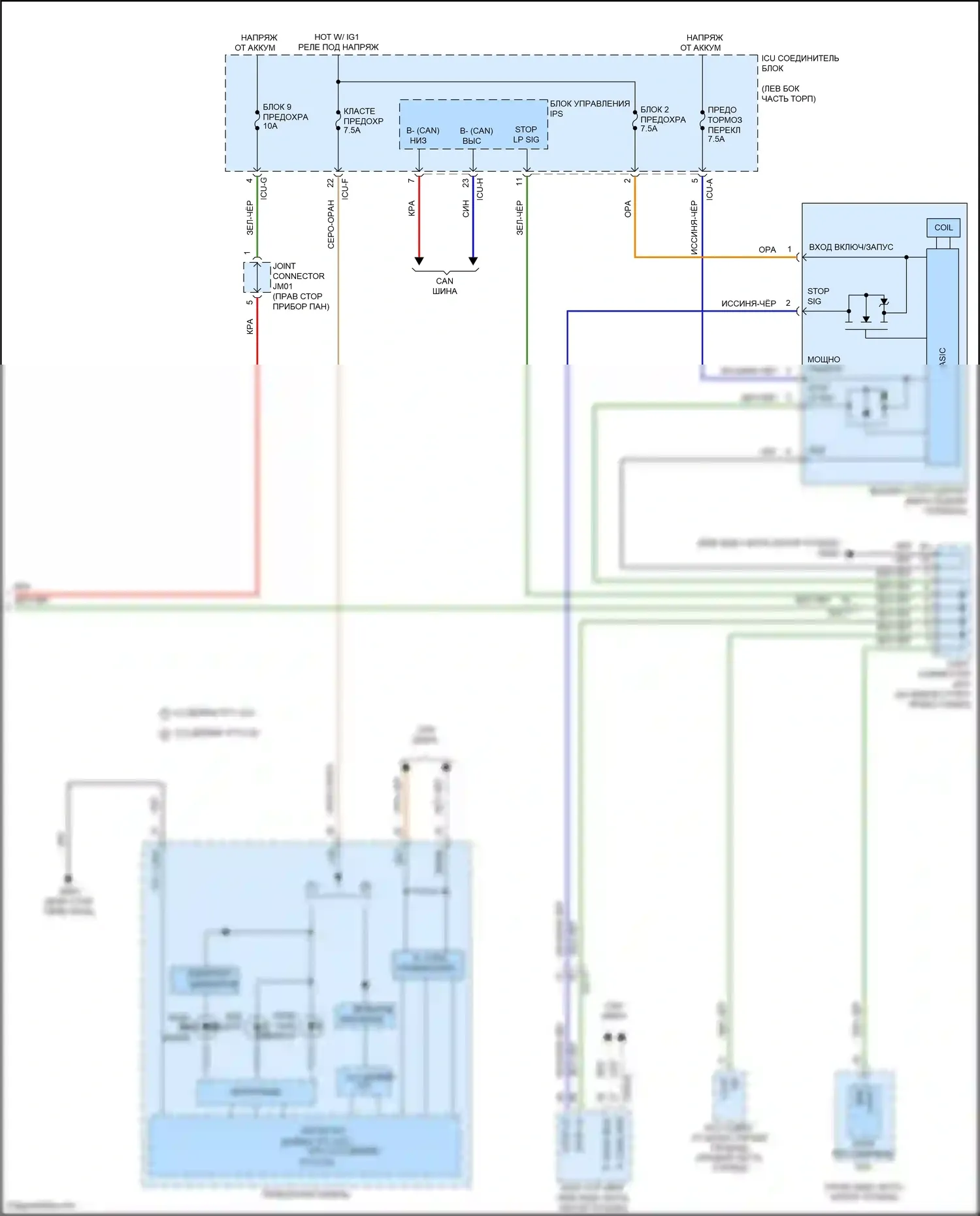 Carnival Kia IV (2020-2024): Электросхема фар и фонарей (5 из 5) 