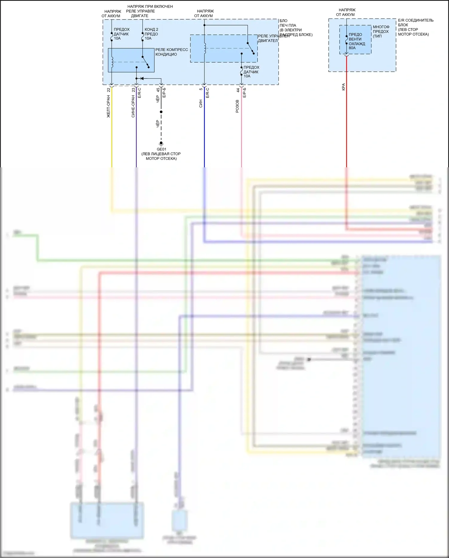 Carnival Kia IV (2020-2024): Электросхема климат контроля (4 из 5) 