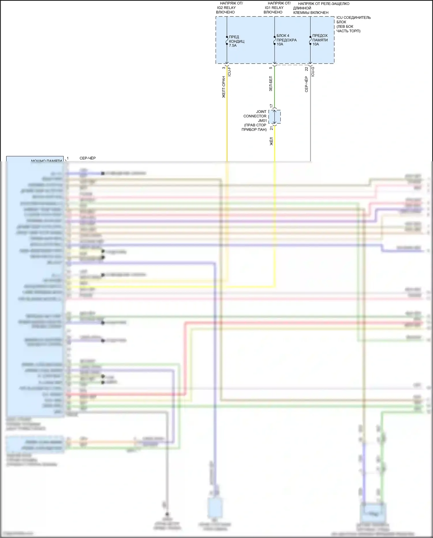 Carnival Kia IV (2020-2024): Электросхема ручного кондиционера (1 из 4) 