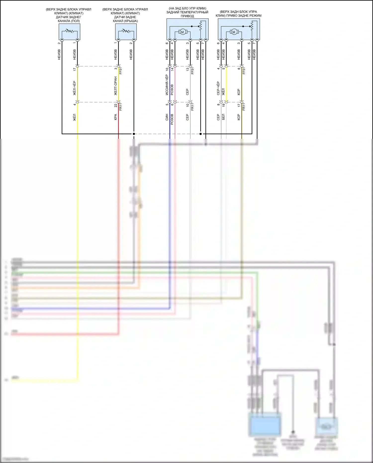 Carnival Kia IV (2020-2024): Электросхема заднего кондиционера (2 из 2) 