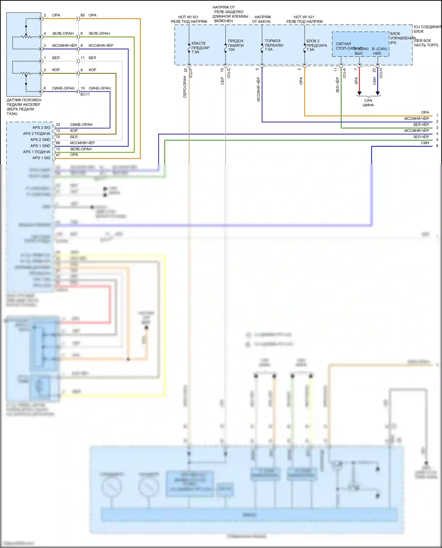 Carnival Kia IV (2020-2024): Электросхема круиз-контроля (1 из 2) 