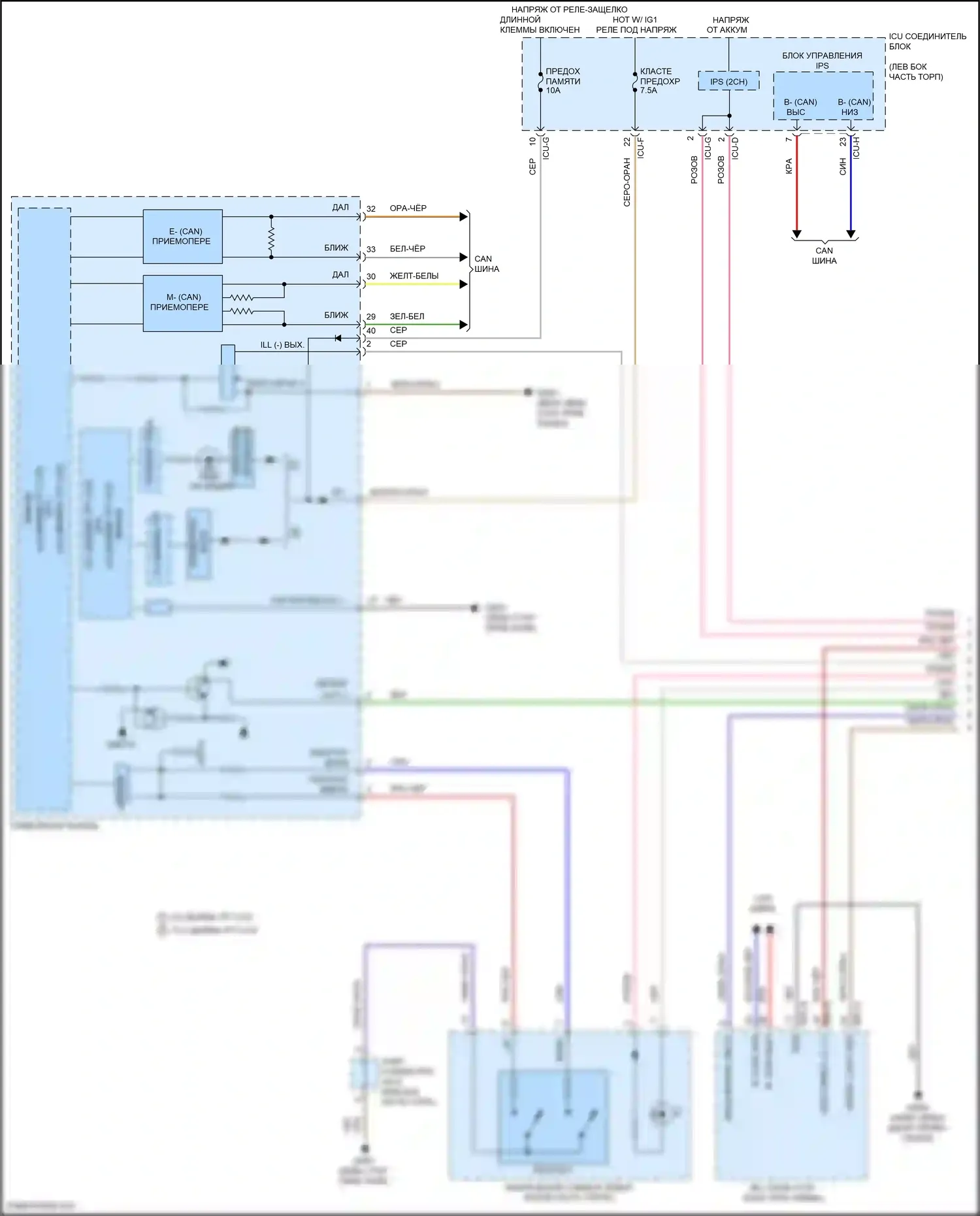 Carnival Kia IV (2020-2024): Электросхема подсветки приборной панели (1 из 4) 