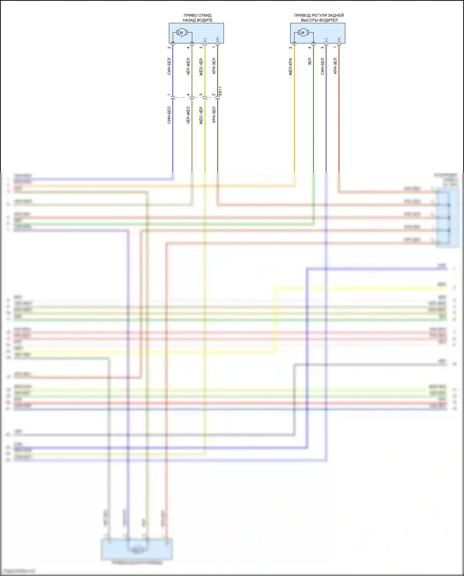 Carnival Kia IV (2020-2024): Электросхема сиденья памяти (2 из 3) 