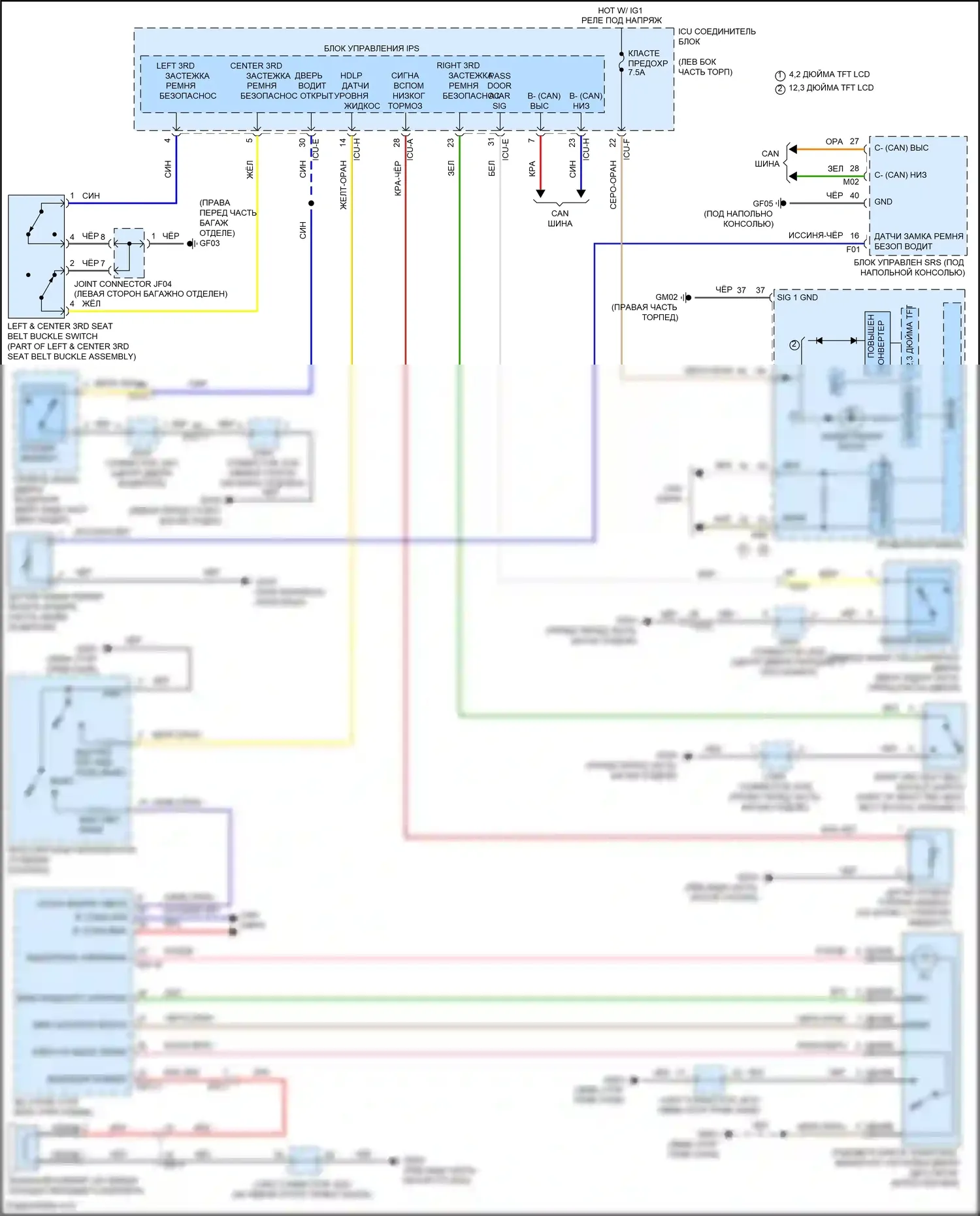 Carnival Kia IV (2020-2024): Электросхема утора 
