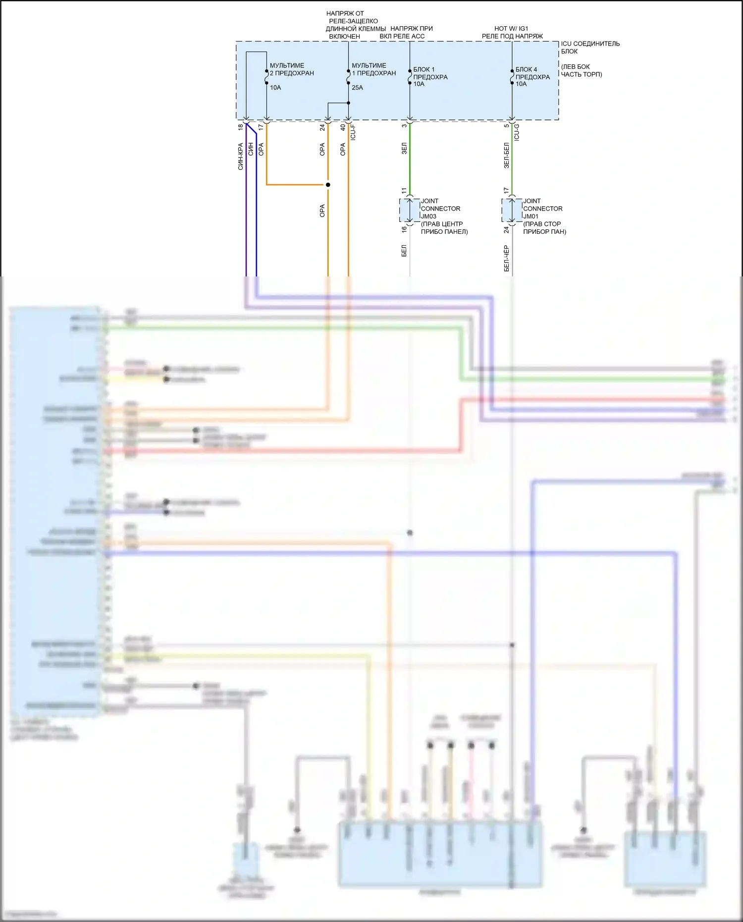 Carnival Kia IV (2020-2024): Электросхема навигации, без усилителя (1 из 4) 