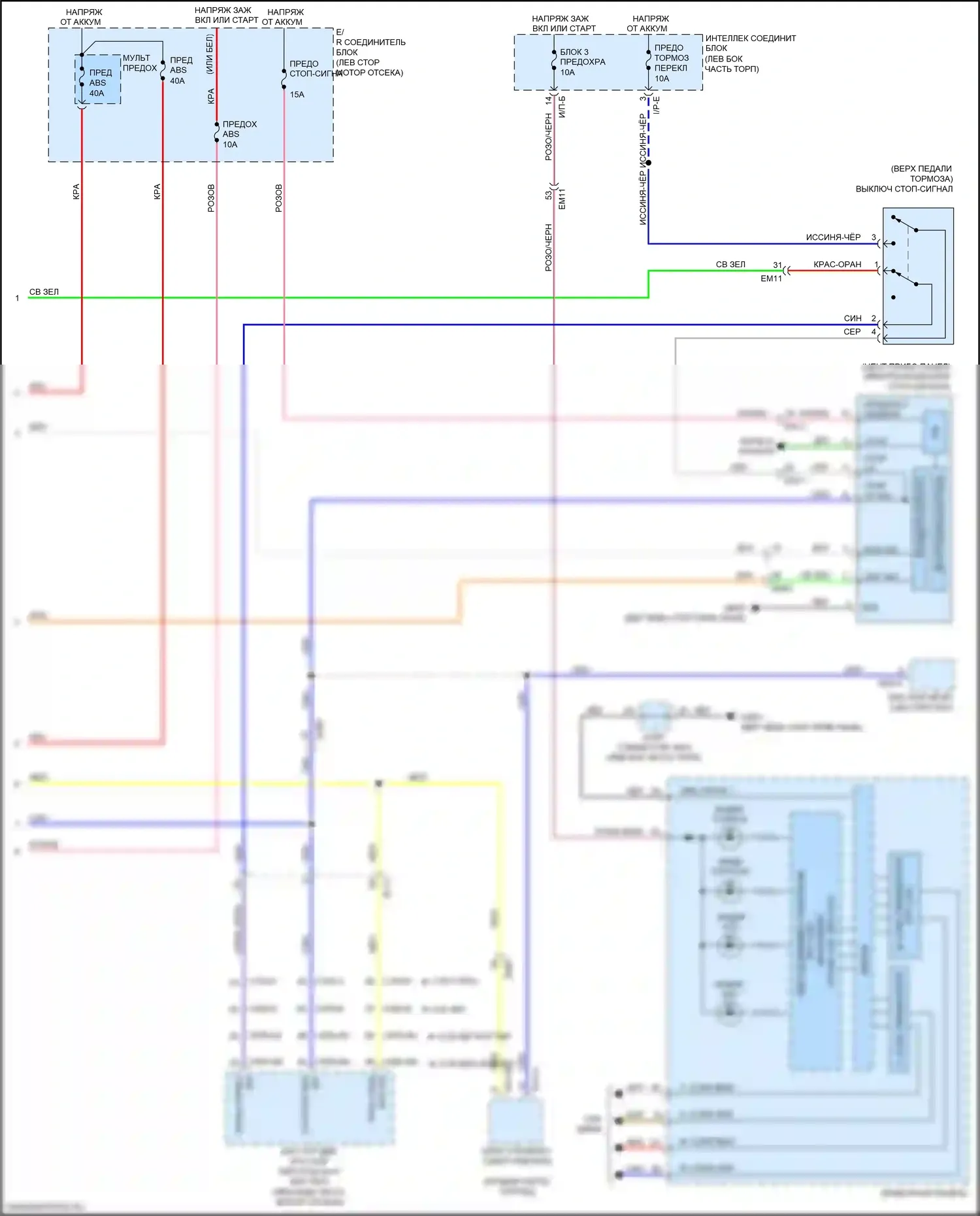 Cerato Kia III рестайлинг (2016-2021): Антиблокировочная система abs электросхема (2 из 2) 