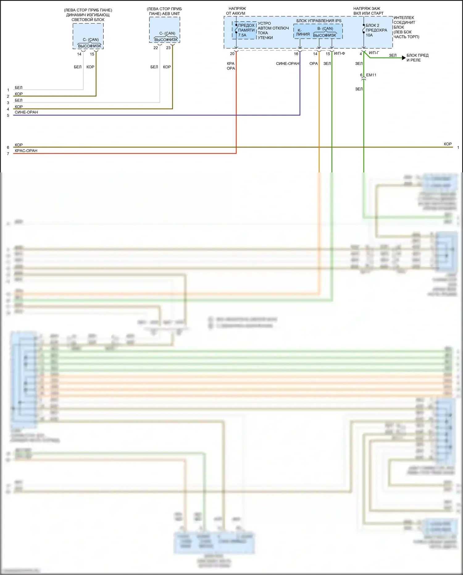 Cerato Kia III рестайлинг (2016-2021): Can шина электросхема (4 из 5) 