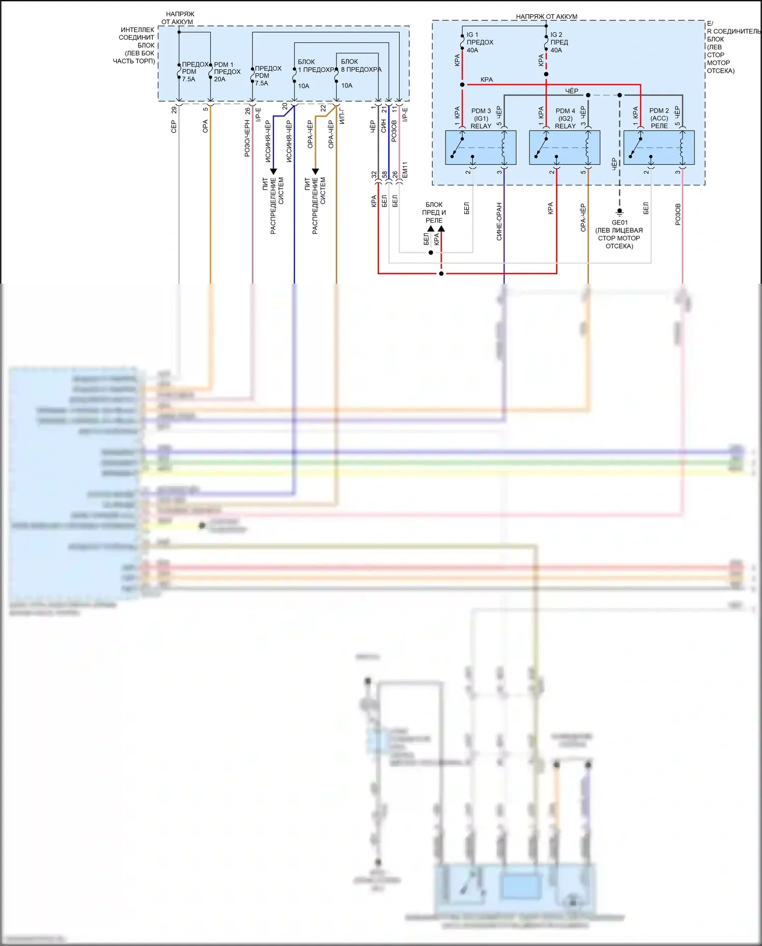 Cerato Kia III рестайлинг (2016-2021): Электросхема иммобилайзера, с системой интеллектуальных ключей (1 из 3) 