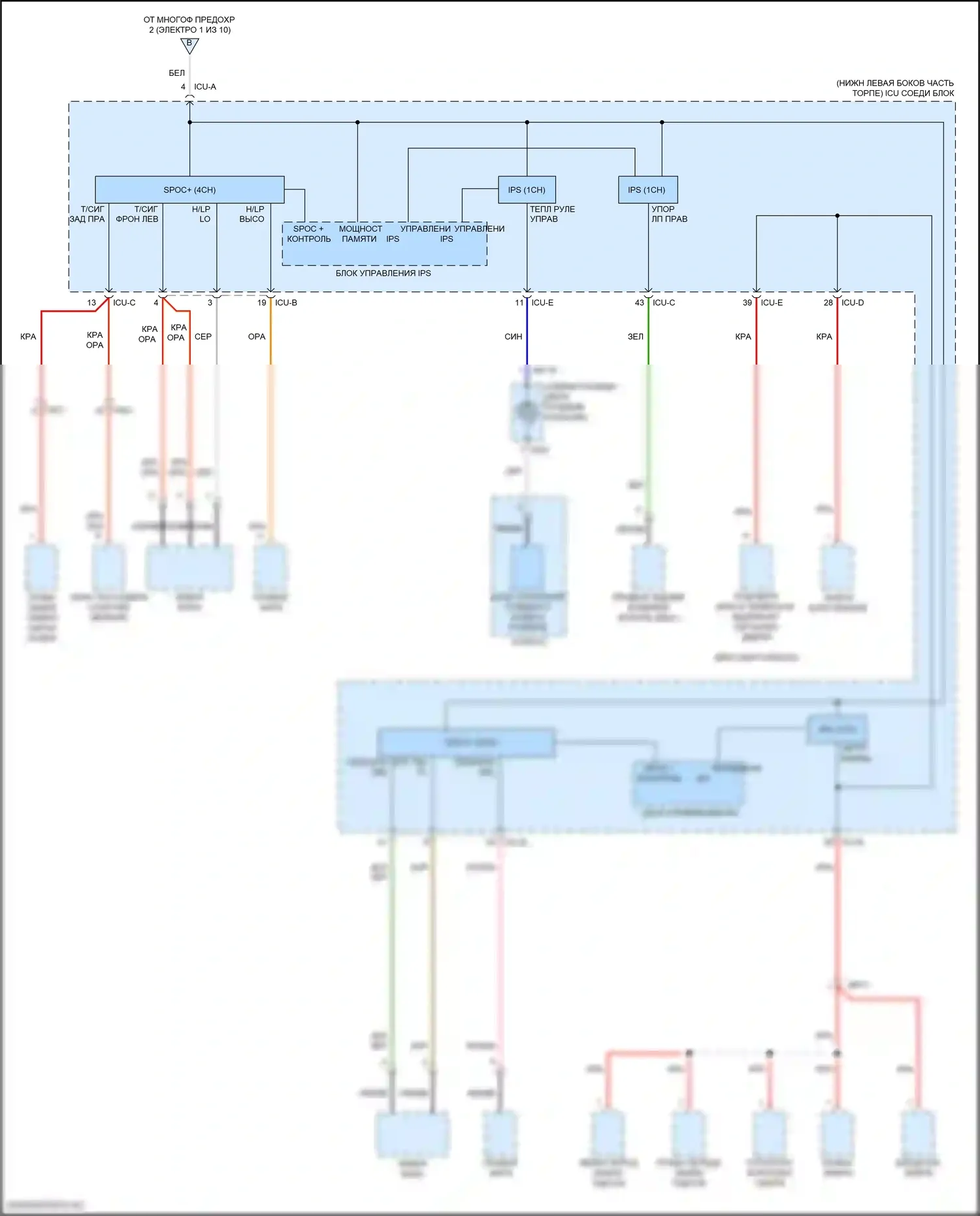 Cerato Kia IV рестайлинг (2021-2024): 2.0л, электросхема блока предохранителей релейных (4 из 10) 
