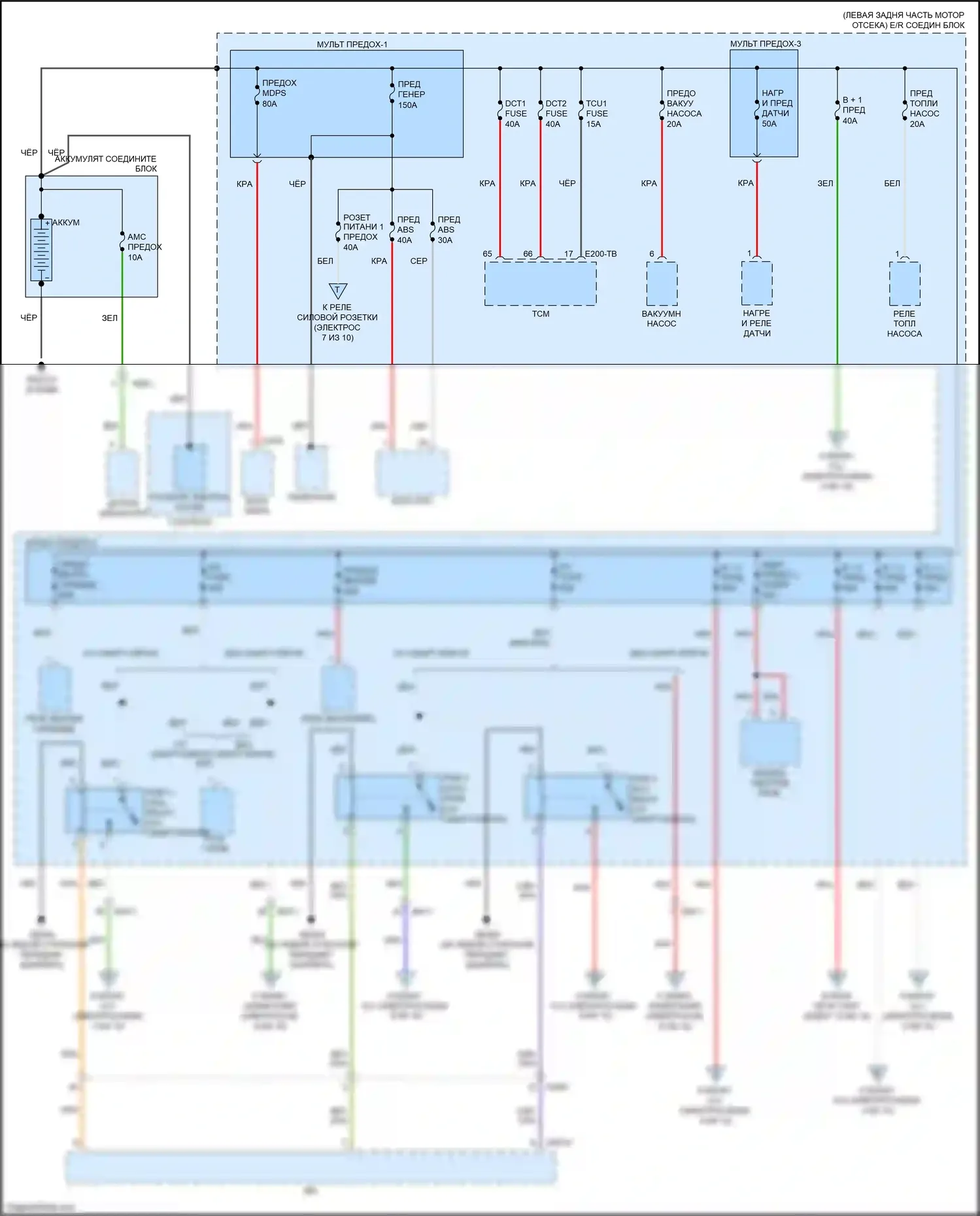 Cerato Kia IV (2018-2022): 1.6л турбо, электросхема блока предохранителей реле (1 из 10) 