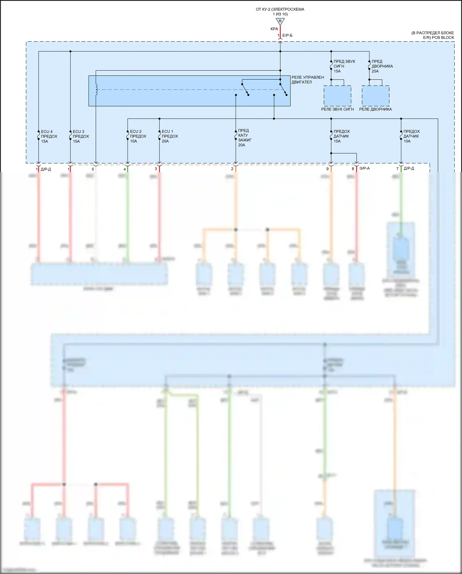 Cerato Kia IV (2018-2022): 1.6л турбо, электросхема блока предохранителей реле (10 из 10) 