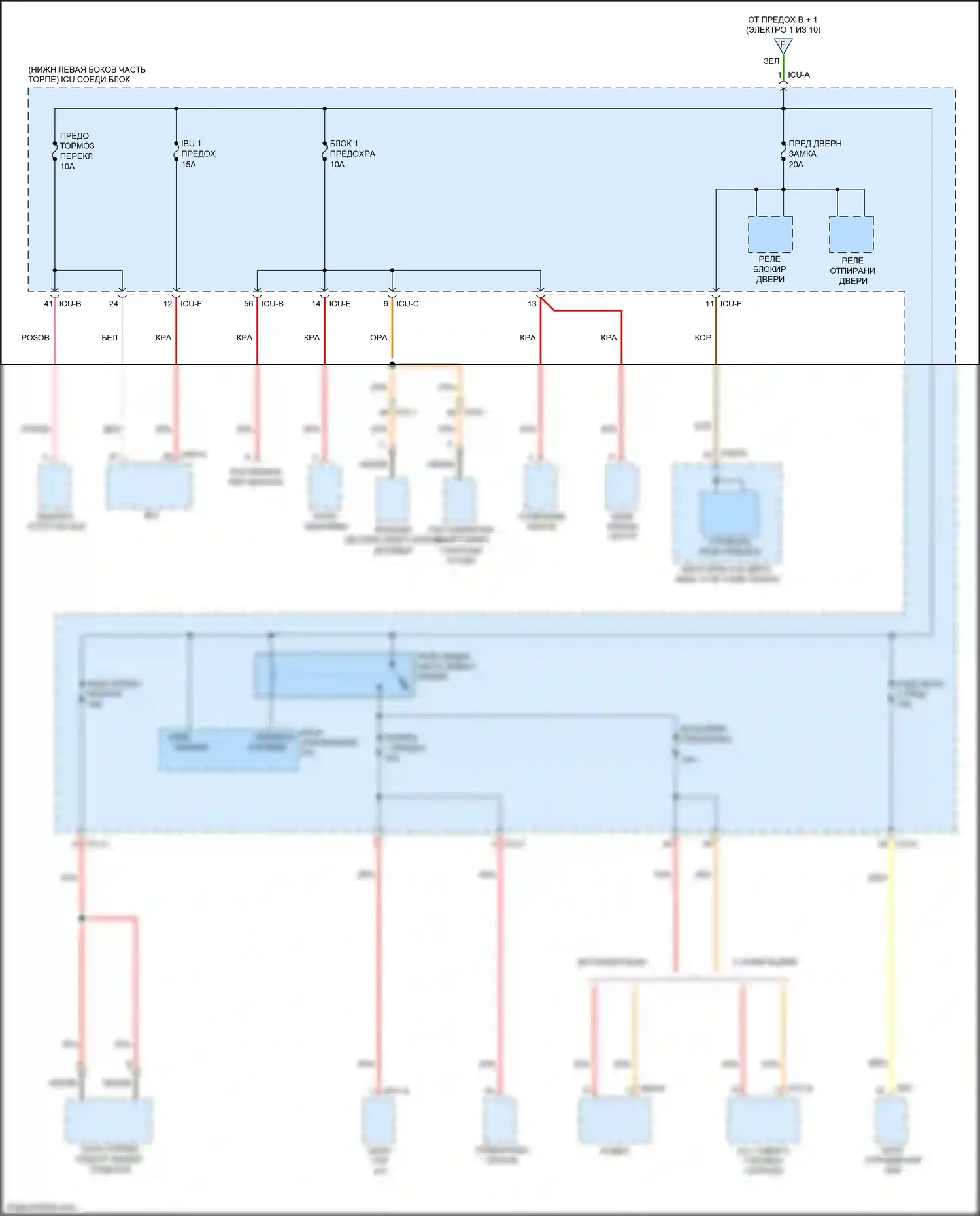 Cerato Kia IV (2018-2022): 1.6л турбо, электросхема блока предохранителей реле (3 из 10) 