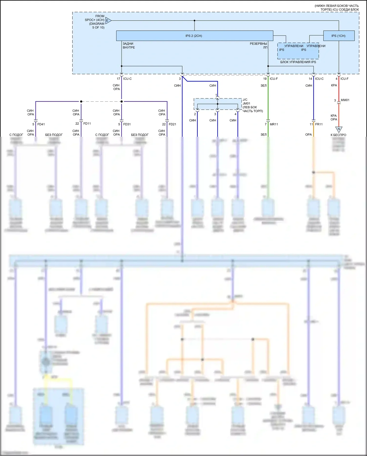 Cerato Kia IV (2018-2022): 1.6л турбо, электросхема блока предохранителей реле (8 из 10) 