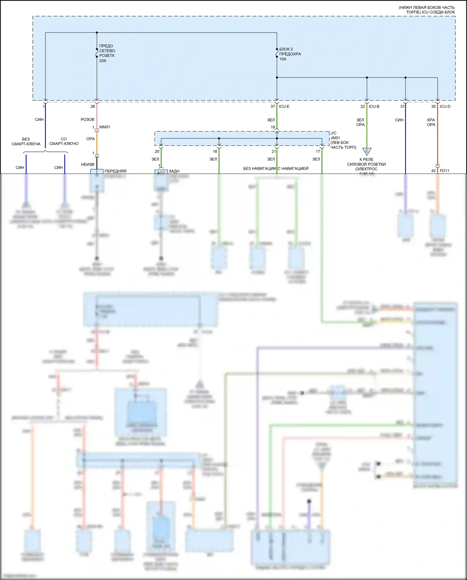 Cerato Kia IV (2018-2022): 2.0л, электросхема блока предохранителей реле (9 из 10) 