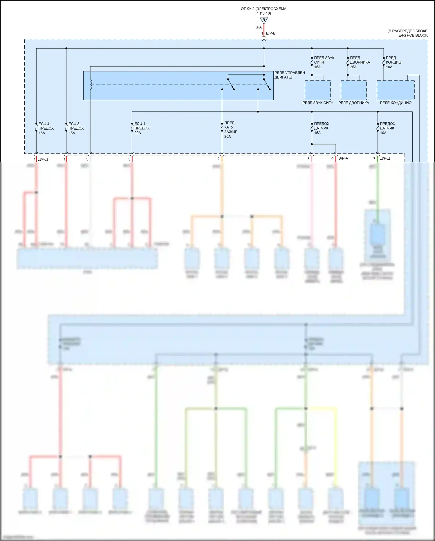 Cerato Kia IV (2018-2022): 2.0л, электросхема блока предохранителей релейных (10 из 10) 