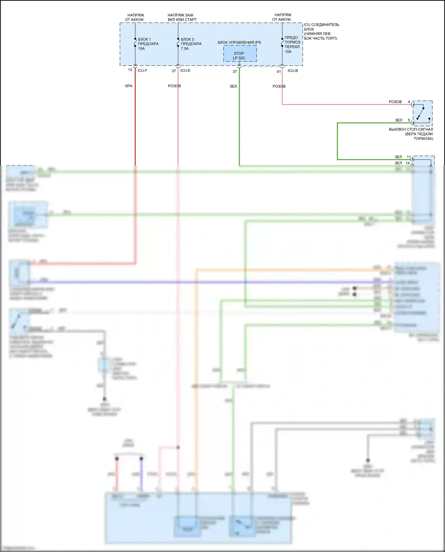 Cerato Kia IV (2018-2022): 1,6л турбо, электросхема блокировки селектора 