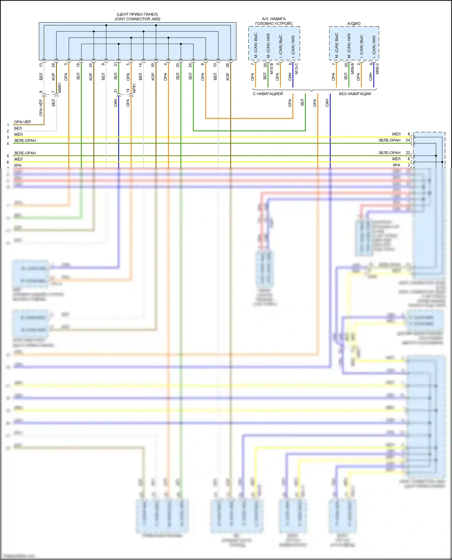 Cerato Kia IV (2018-2022): Can шина электросхема (3 из 3) 