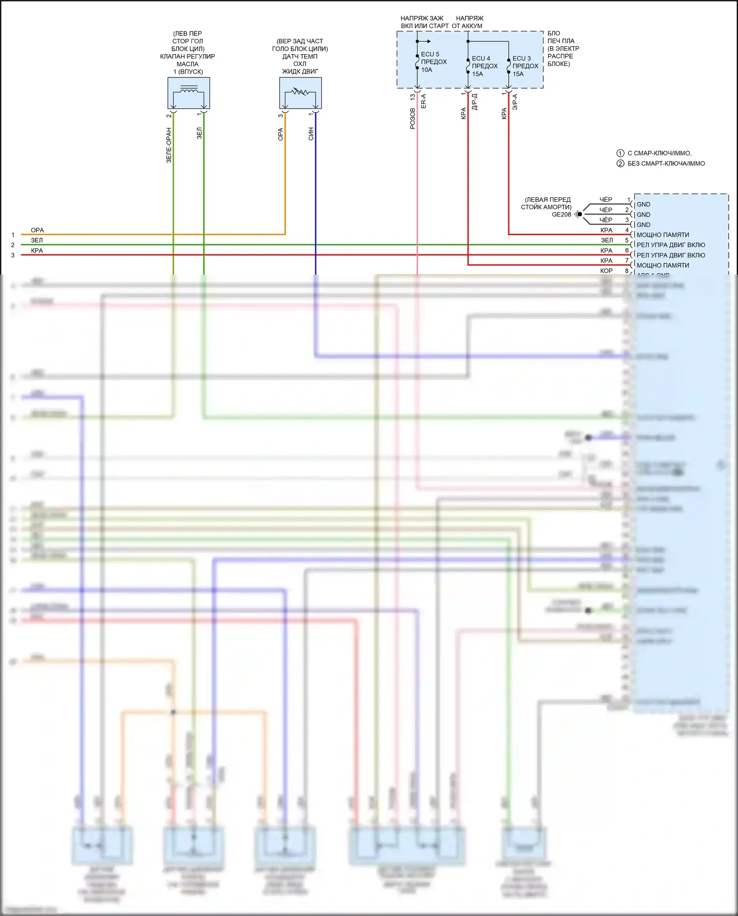 Cerato Kia IV (2018-2022): Электросхема двигателя 1,6л турбо (6 из 6) 