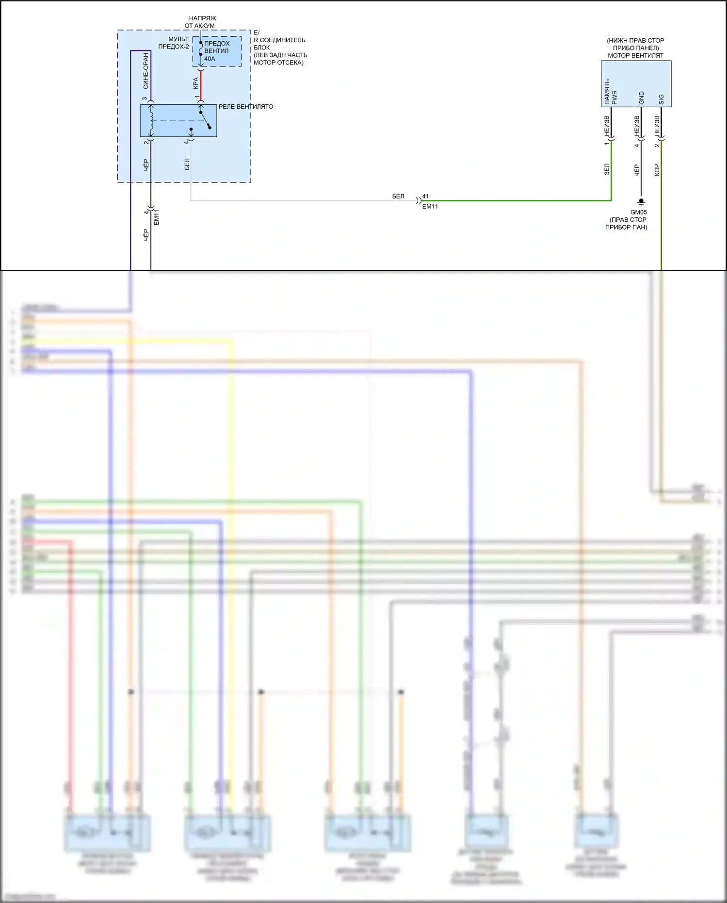 Cerato Kia IV (2018-2022): 1,6л турбо, электросхема ручного кондиционера (2 из 4) 