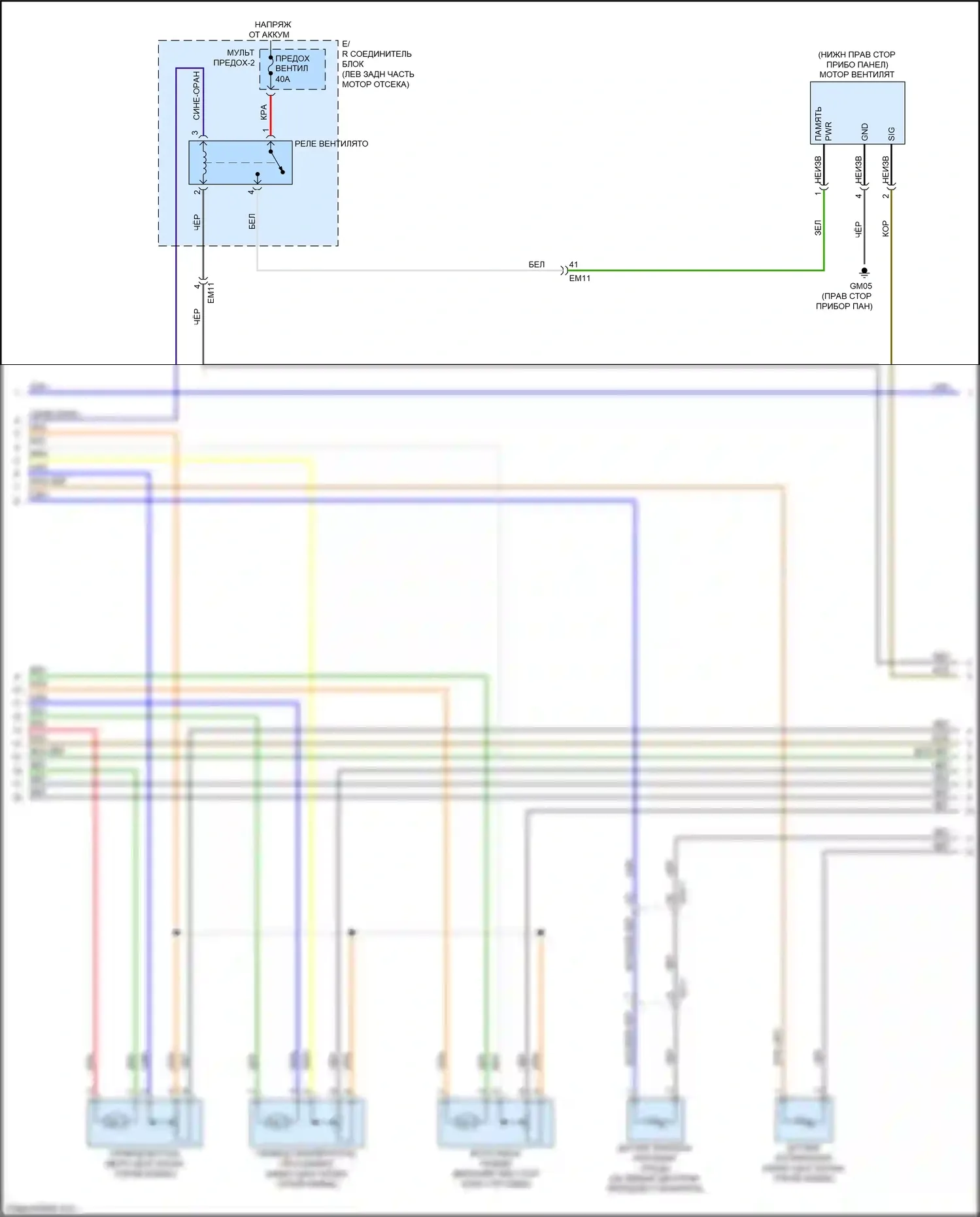 Cerato Kia IV (2018-2022): 2.0л, электросхема ручного кондиционера (2 из 4) 