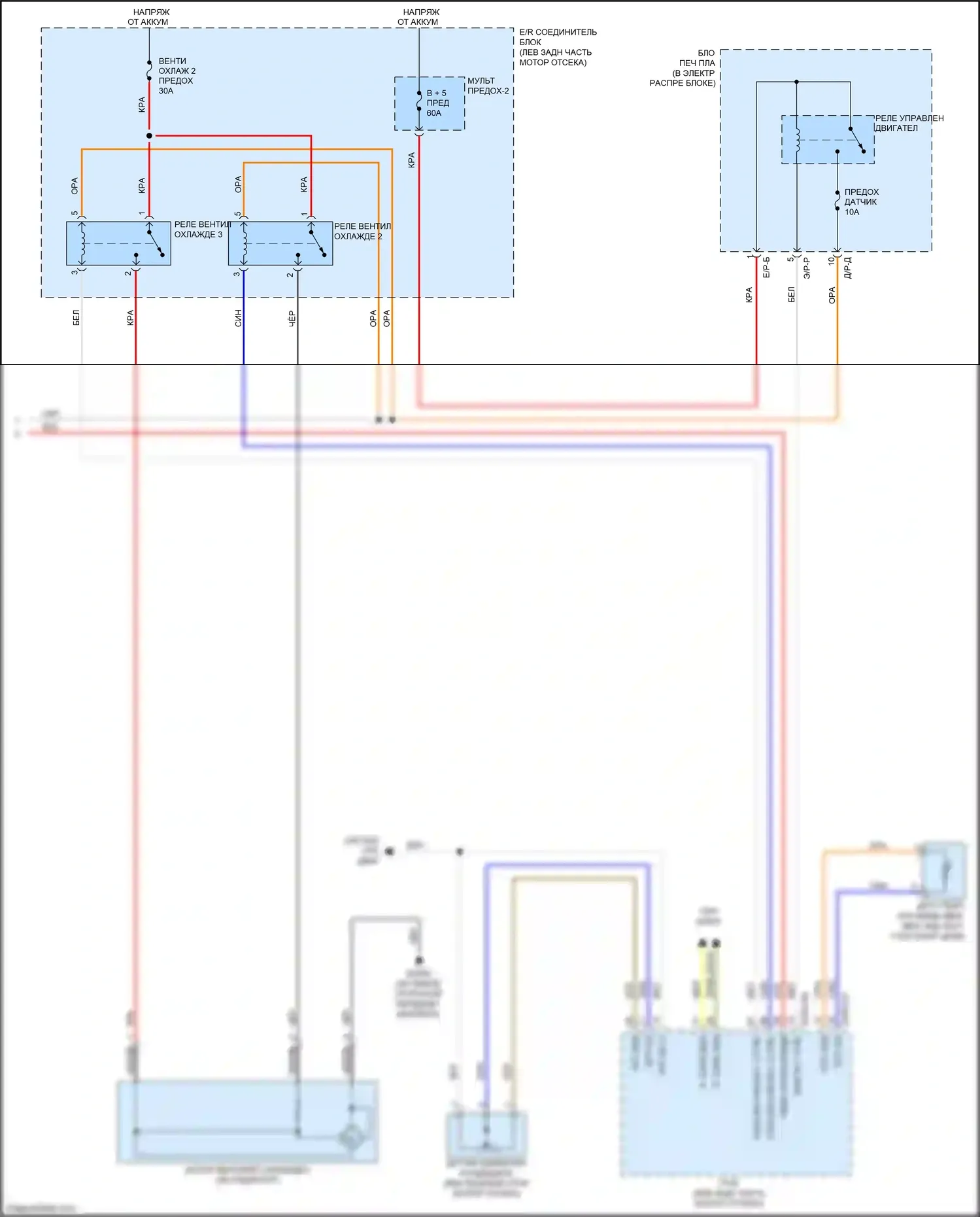Cerato Kia IV (2018-2022): 2.0л, электросхема ручного кондиционера (4 из 4) 