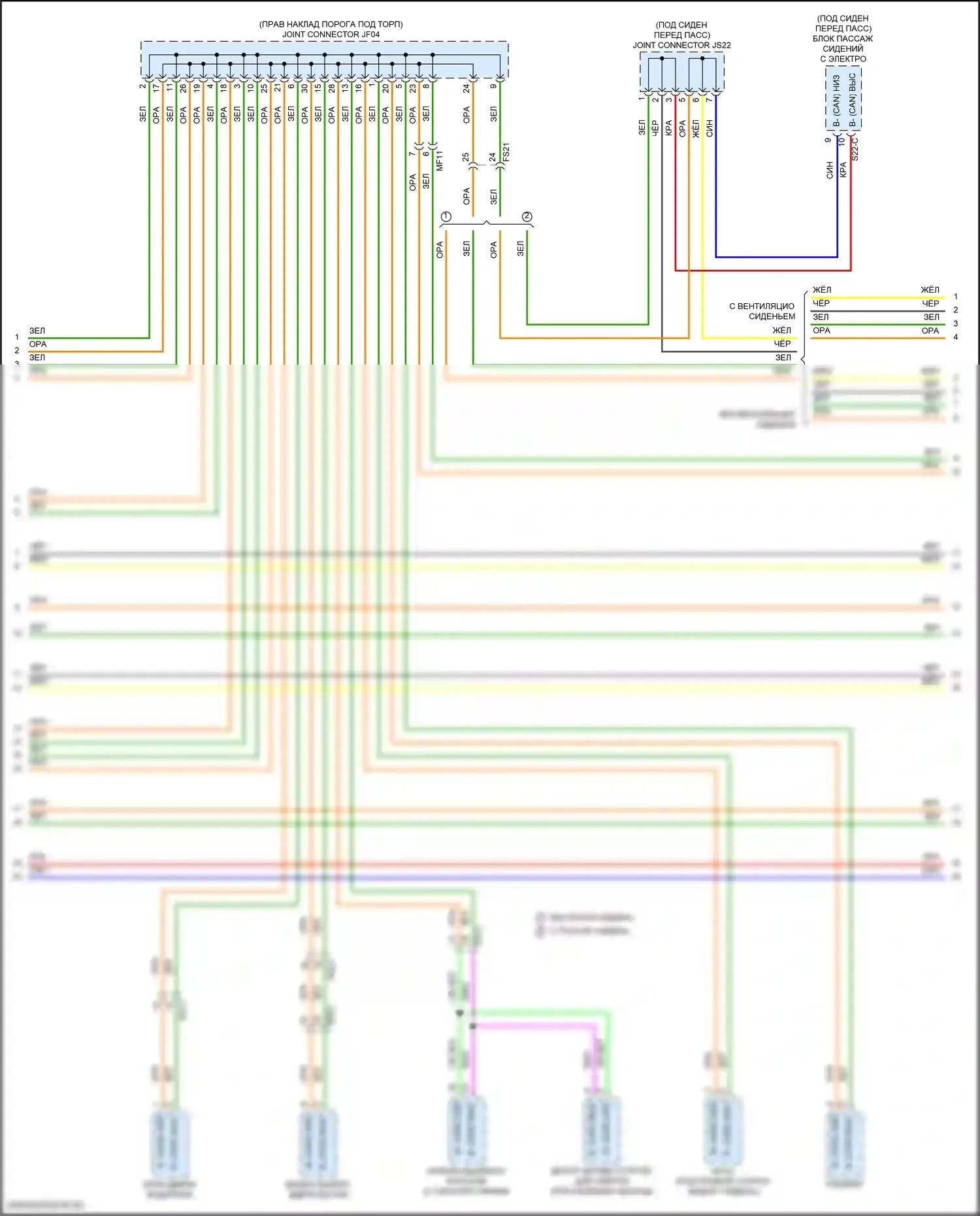 EV6 Kia I (2021-2024): Can шина электросхема (6 из 8) 