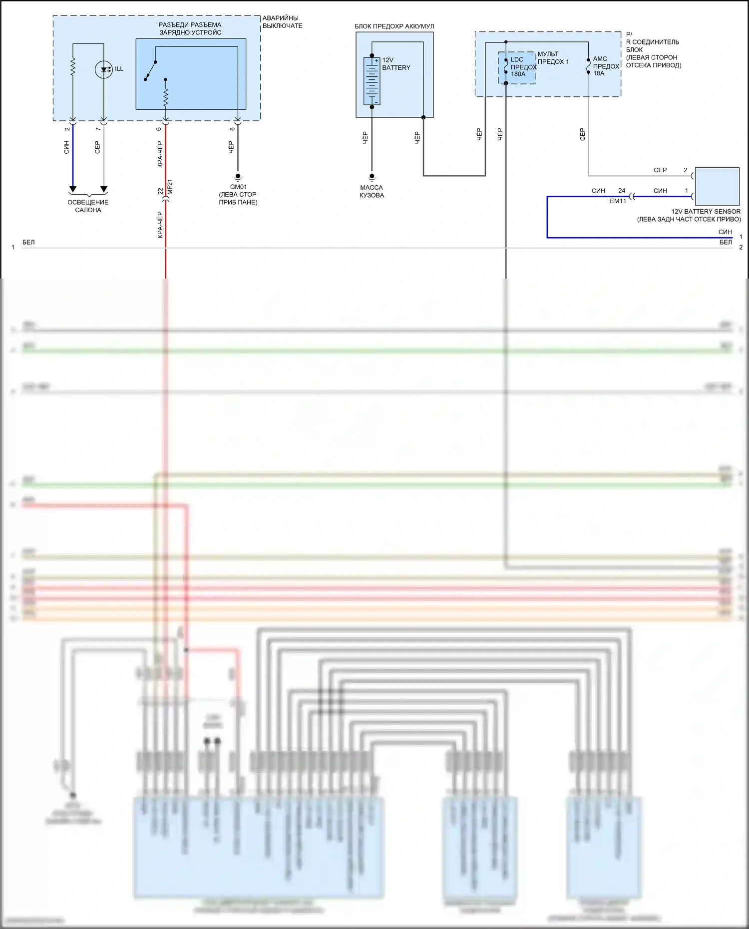 EV6 Kia I (2021-2024): Электросхема электрическая двигателя, стандартная (11 из 19) 