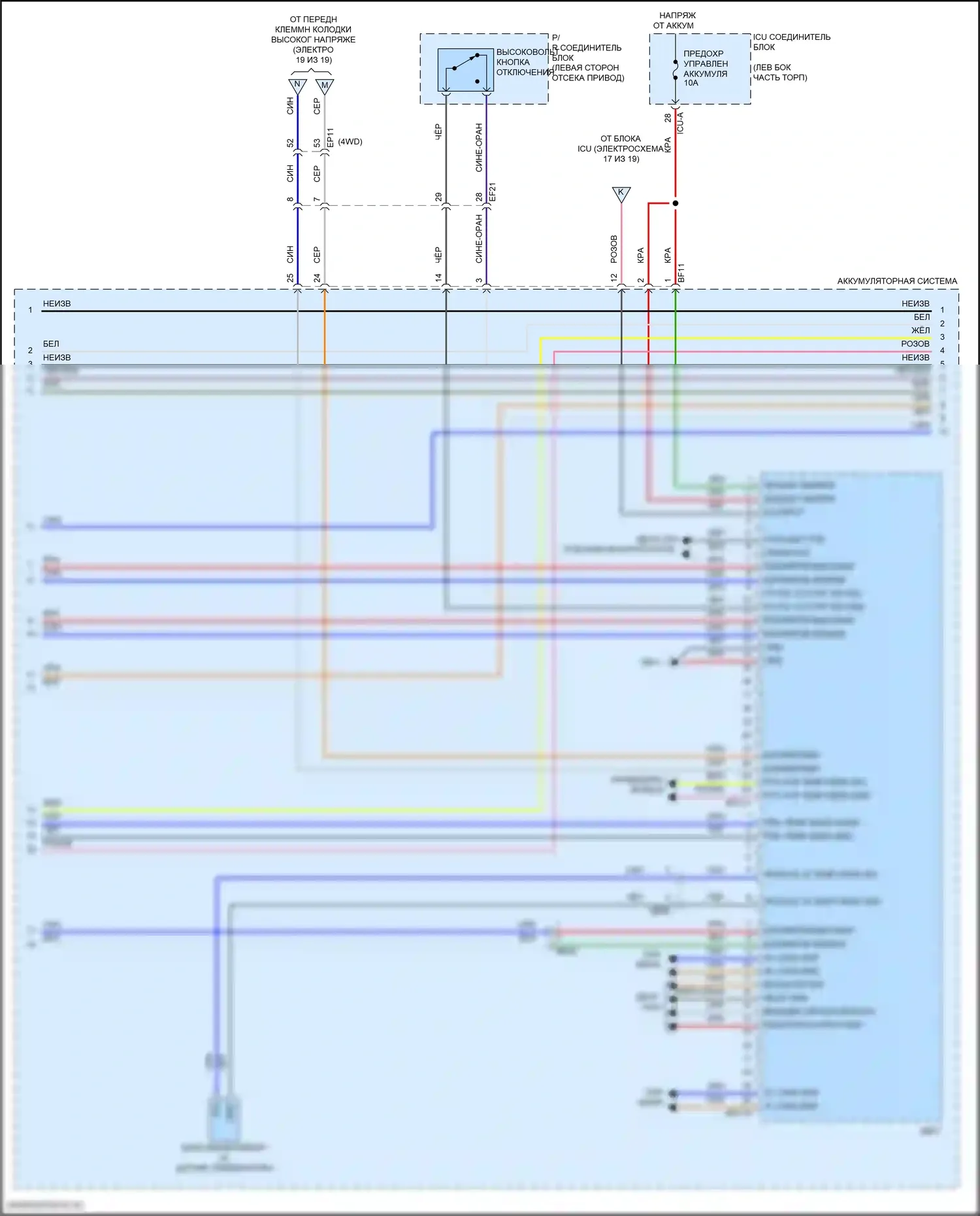 EV6 Kia I (2021-2024): Электросхема электрическая двигателя, стандартная (3 из 19) 