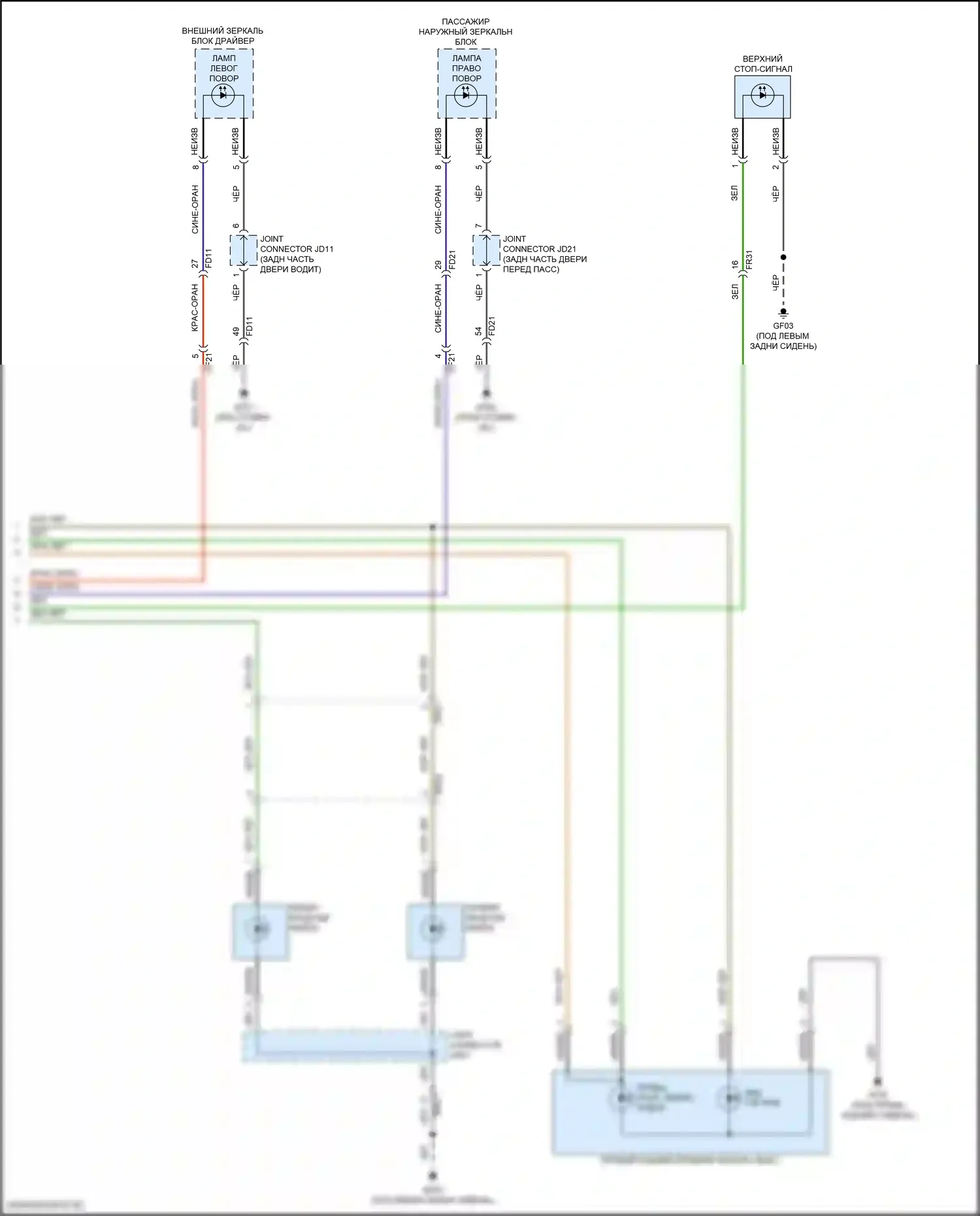 EV6 Kia I (2021-2024): Электросхема фар и фонарей (4 из 4) 