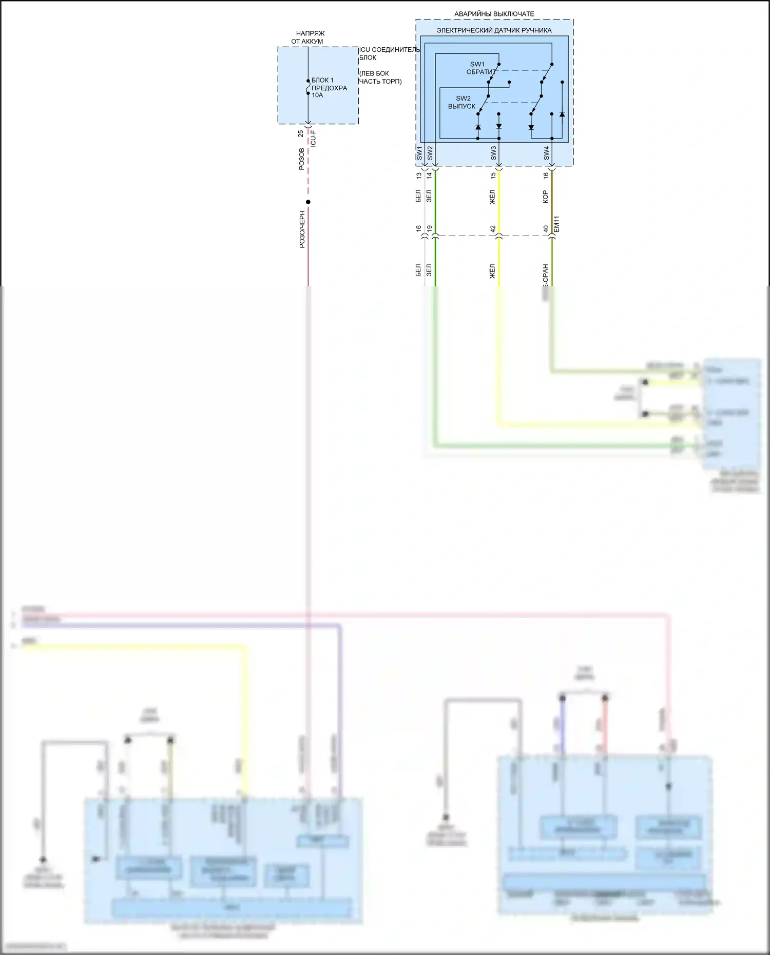 EV6 Kia I (2021-2024): Электросхема фар (2 из 2) 