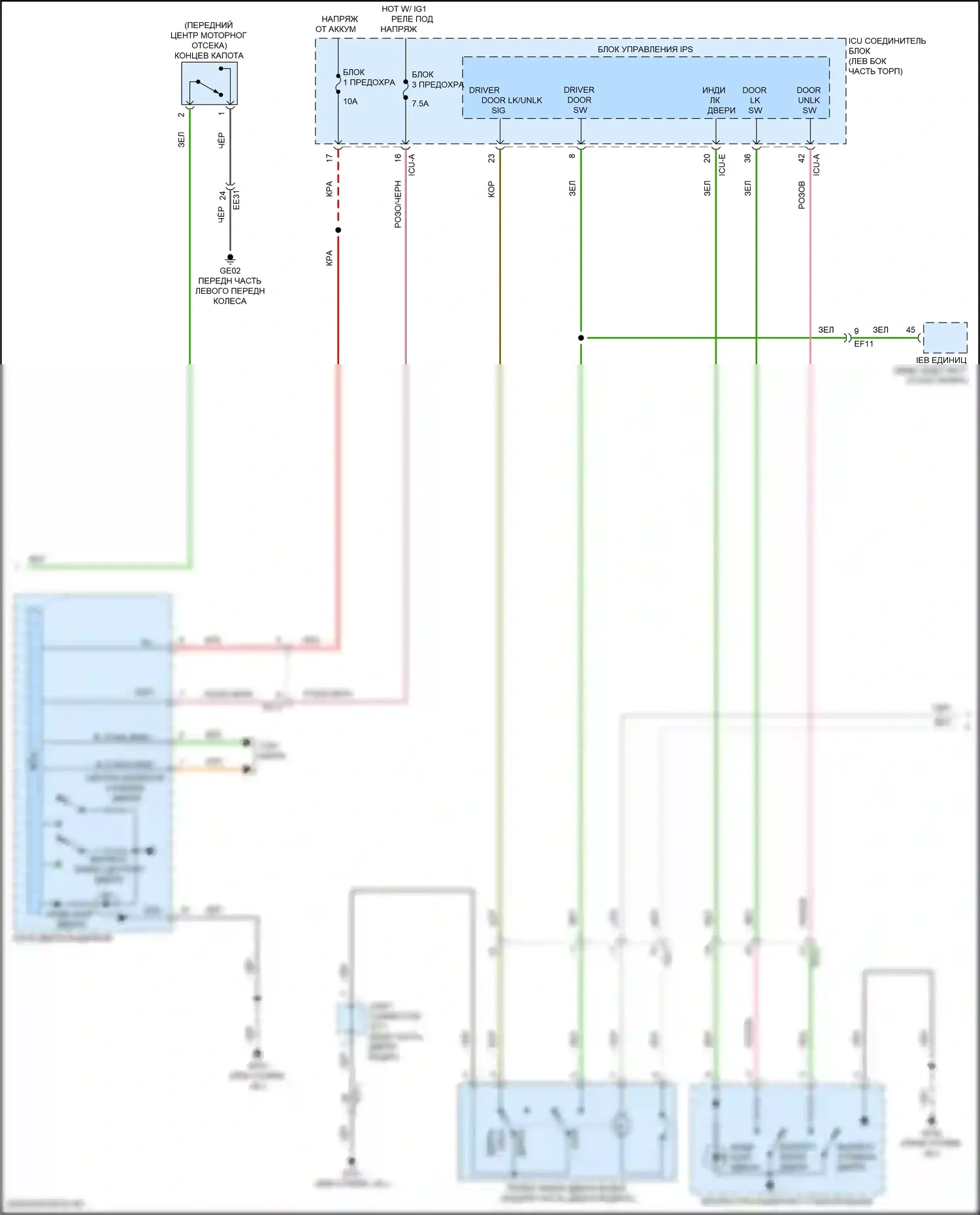 EV6 Kia I (2021-2024): Сигнализации электросхема (4 из 5) 