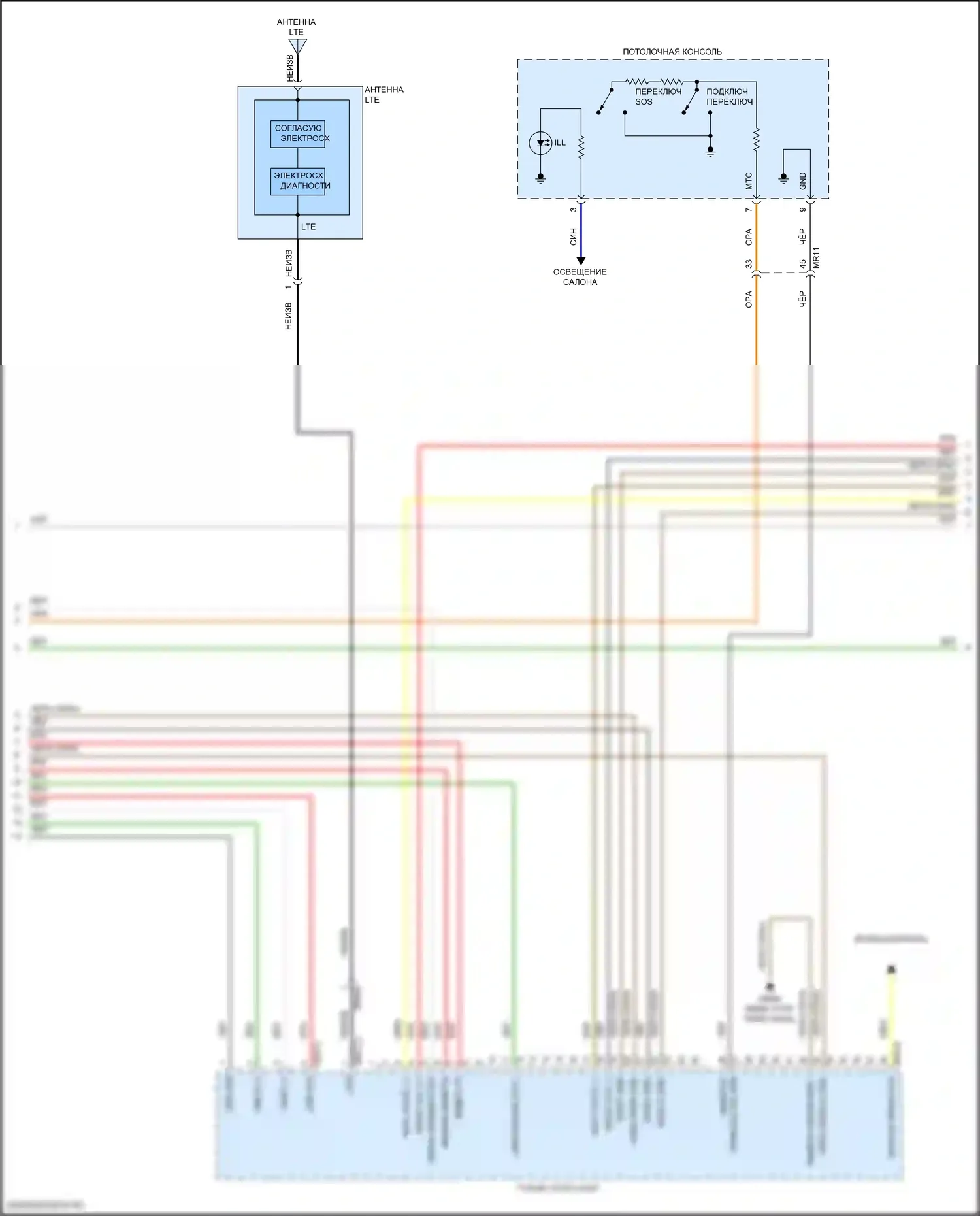 EV6 Kia I (2021-2024): Электросхема навигации, с усилителем (5 из 7) 