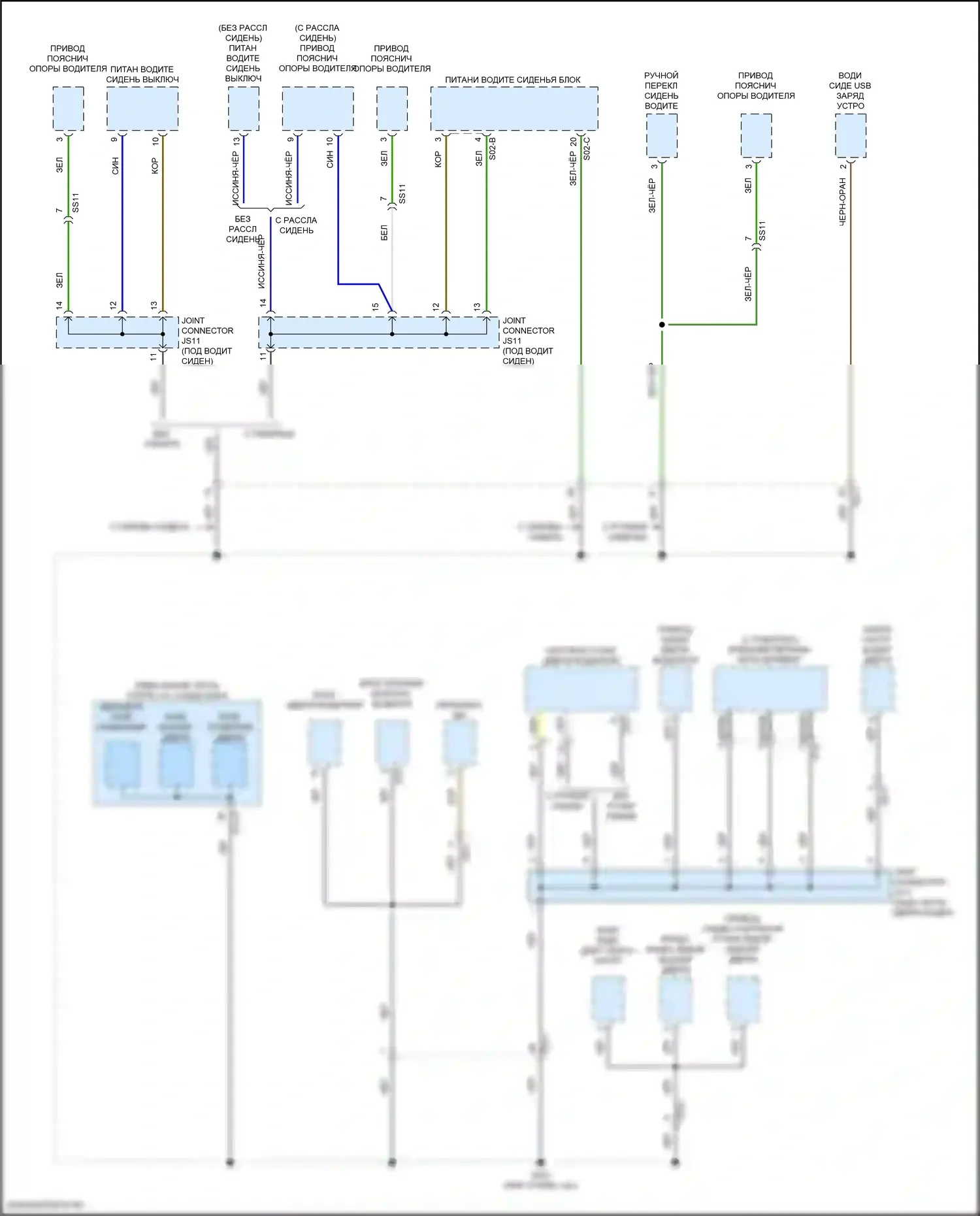 EV6 Kia I (2021-2024): Электросхема разводки массы (4 из 7) 